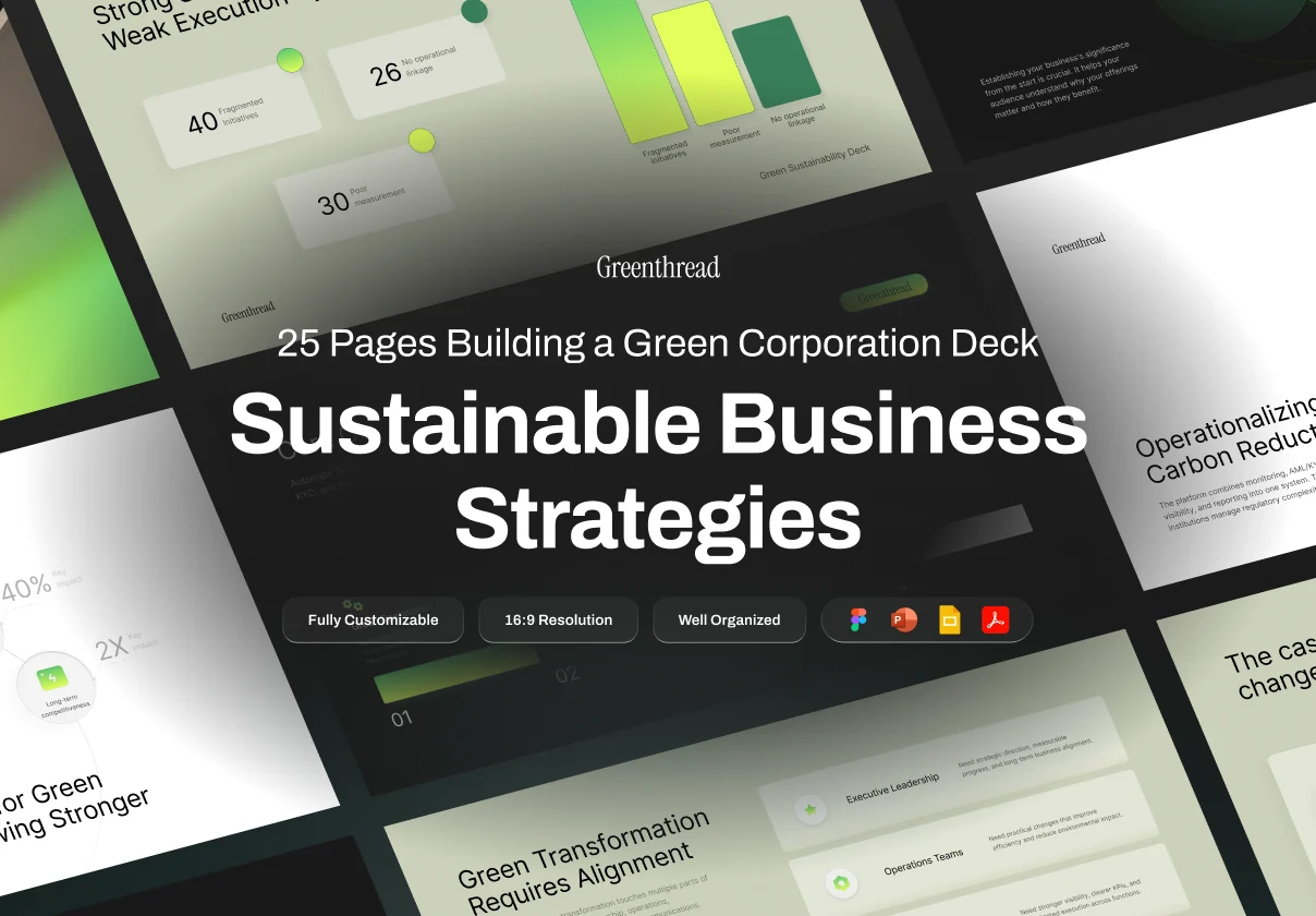 Pitch Deck Sustainable Business Strategies - Greenthread