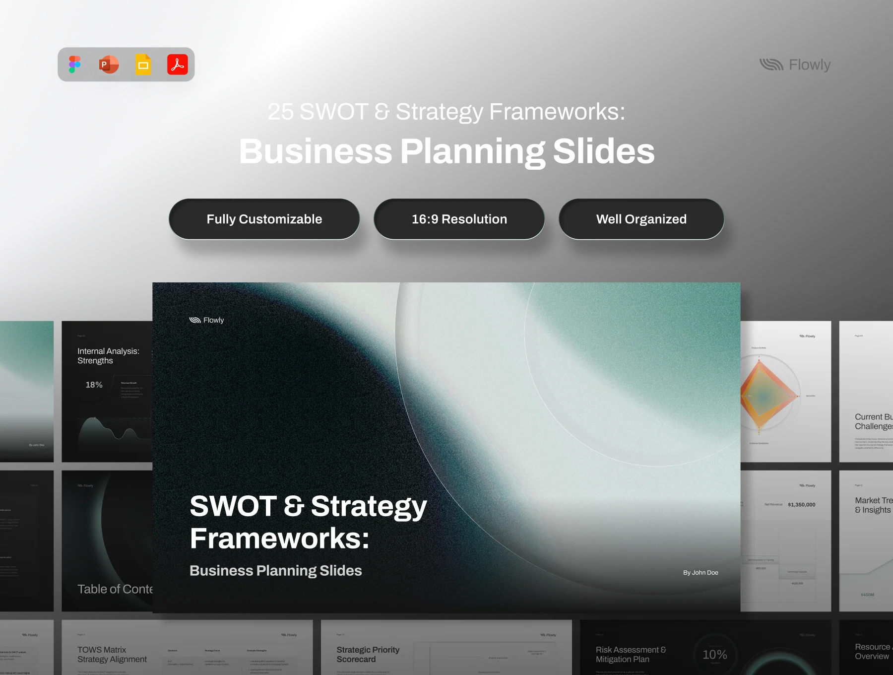 Pitch Deck SWOT & Strategy Frameworks Business Planning