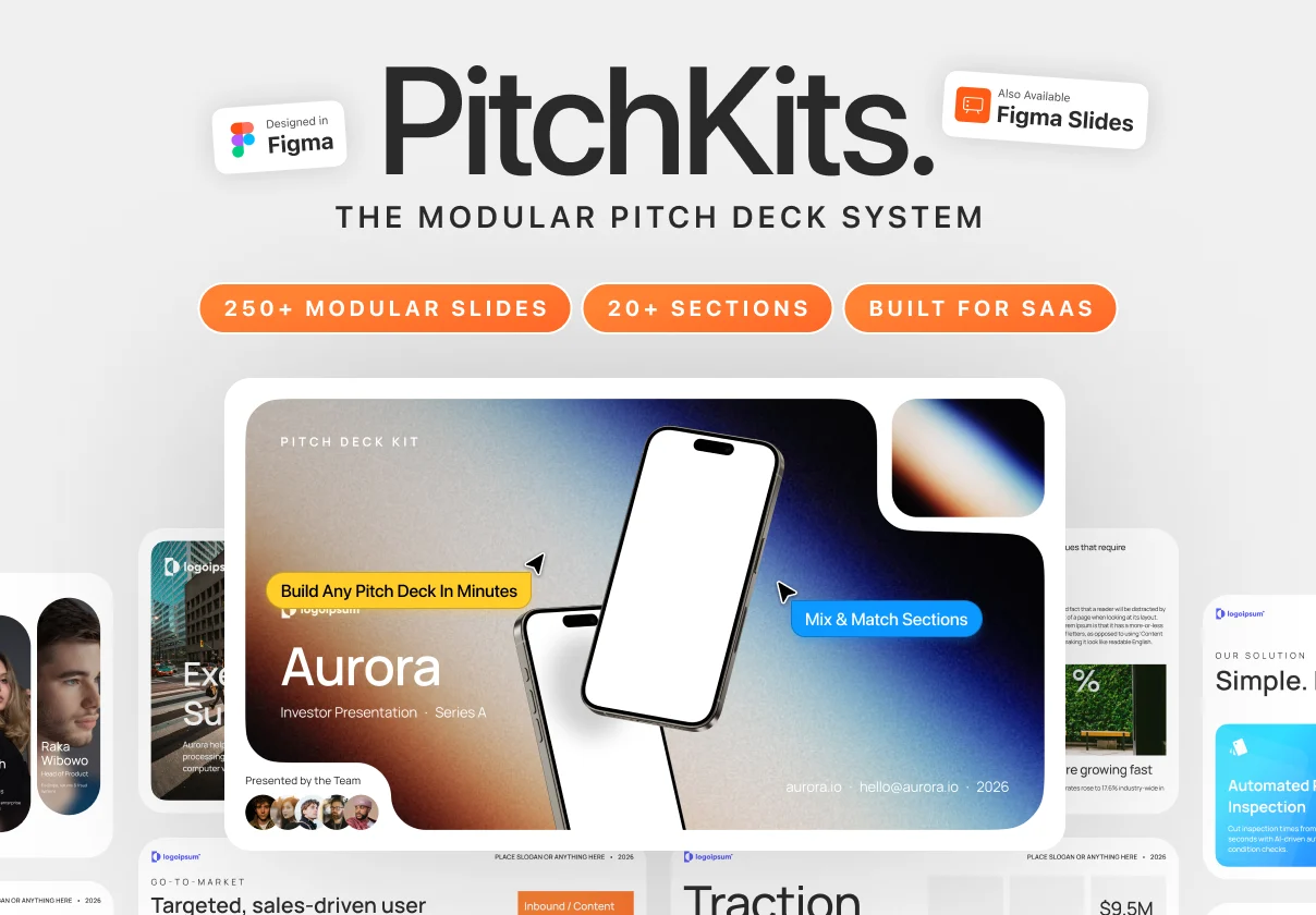 PitchKits — Modular Pitch Deck System for Figma