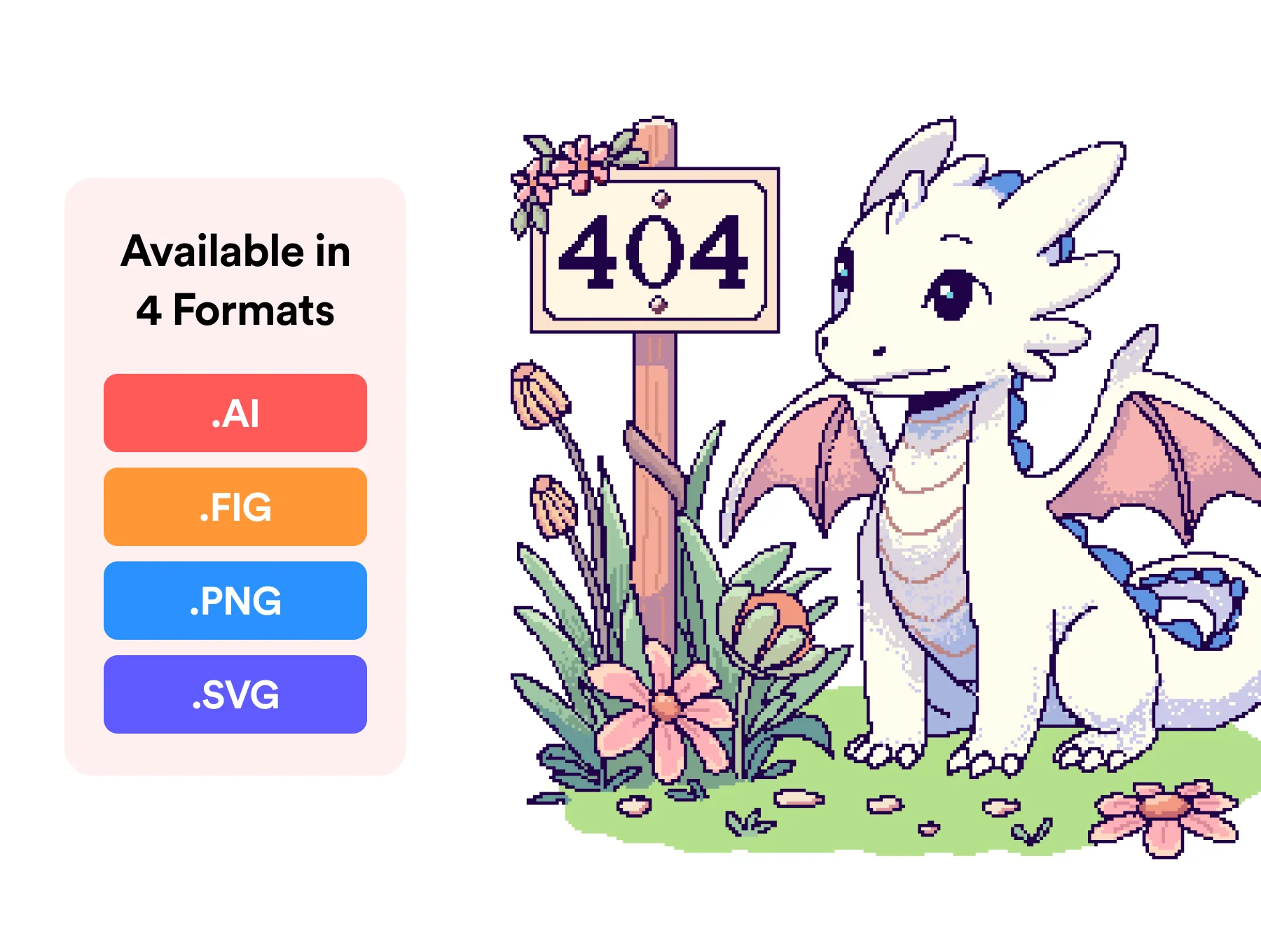 Pixel Art 404 Illustrations - Pack 1 2