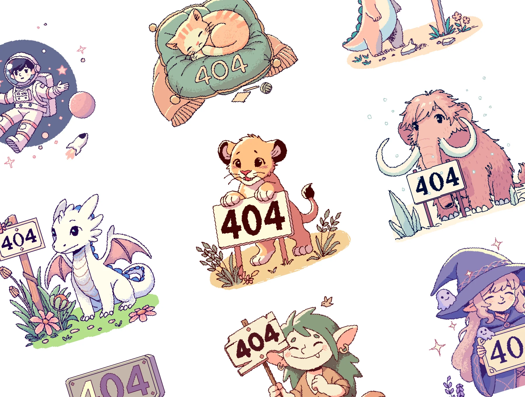 Pixel Art 404 Illustrations - Pack 1 6