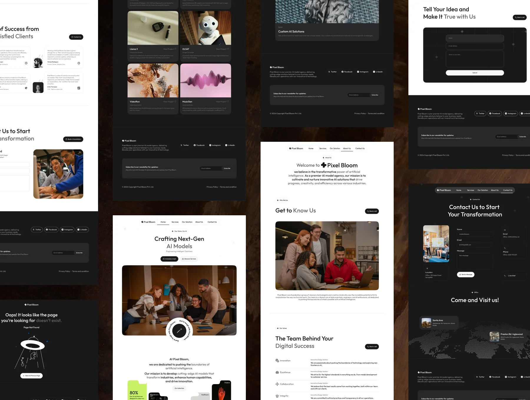 Pixel Bloom: AI Agency Website 3