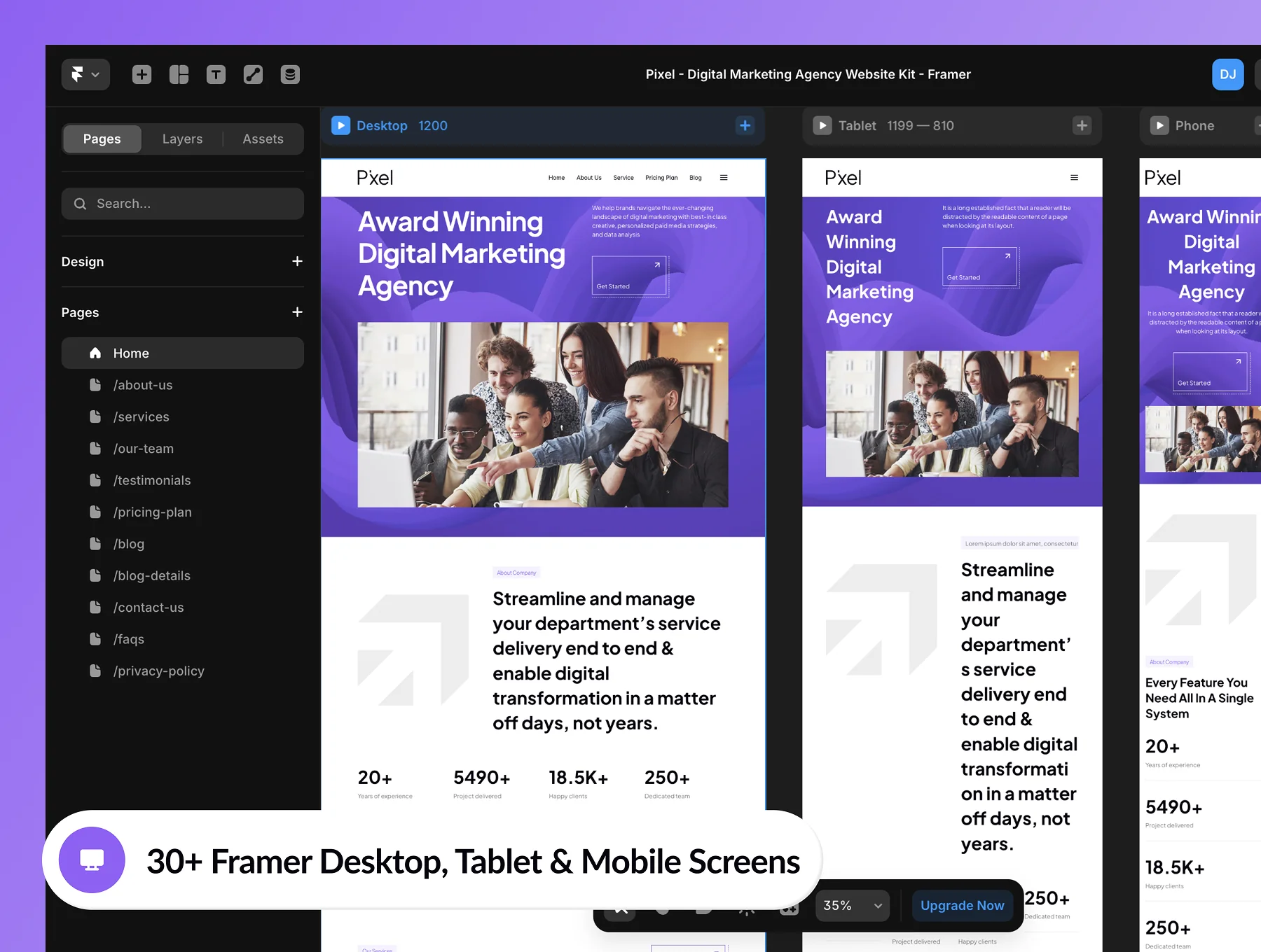 Pixel - Marketing Agency Website Framer Template 7