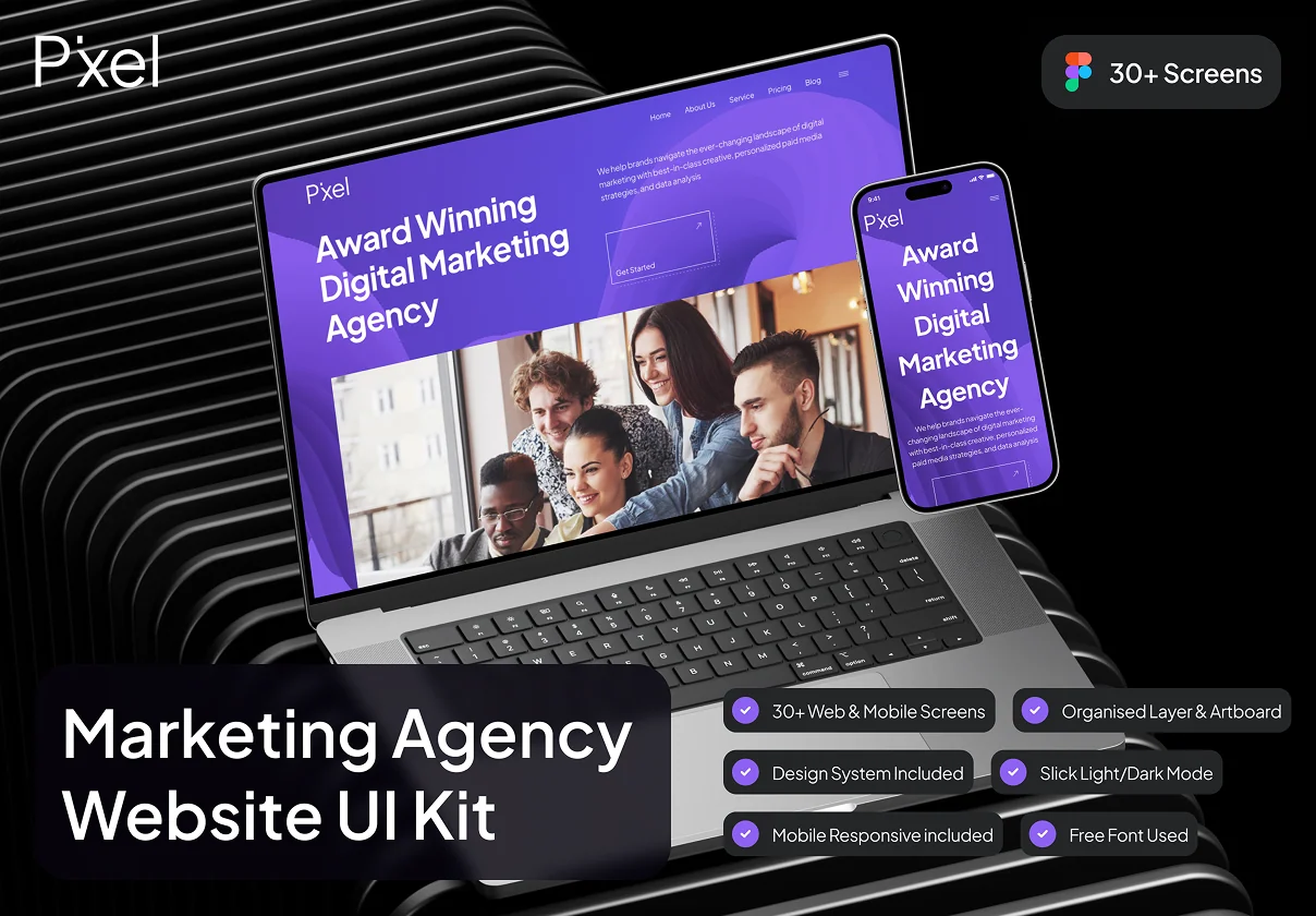 Pixel - Marketing Agency Website UI Kit