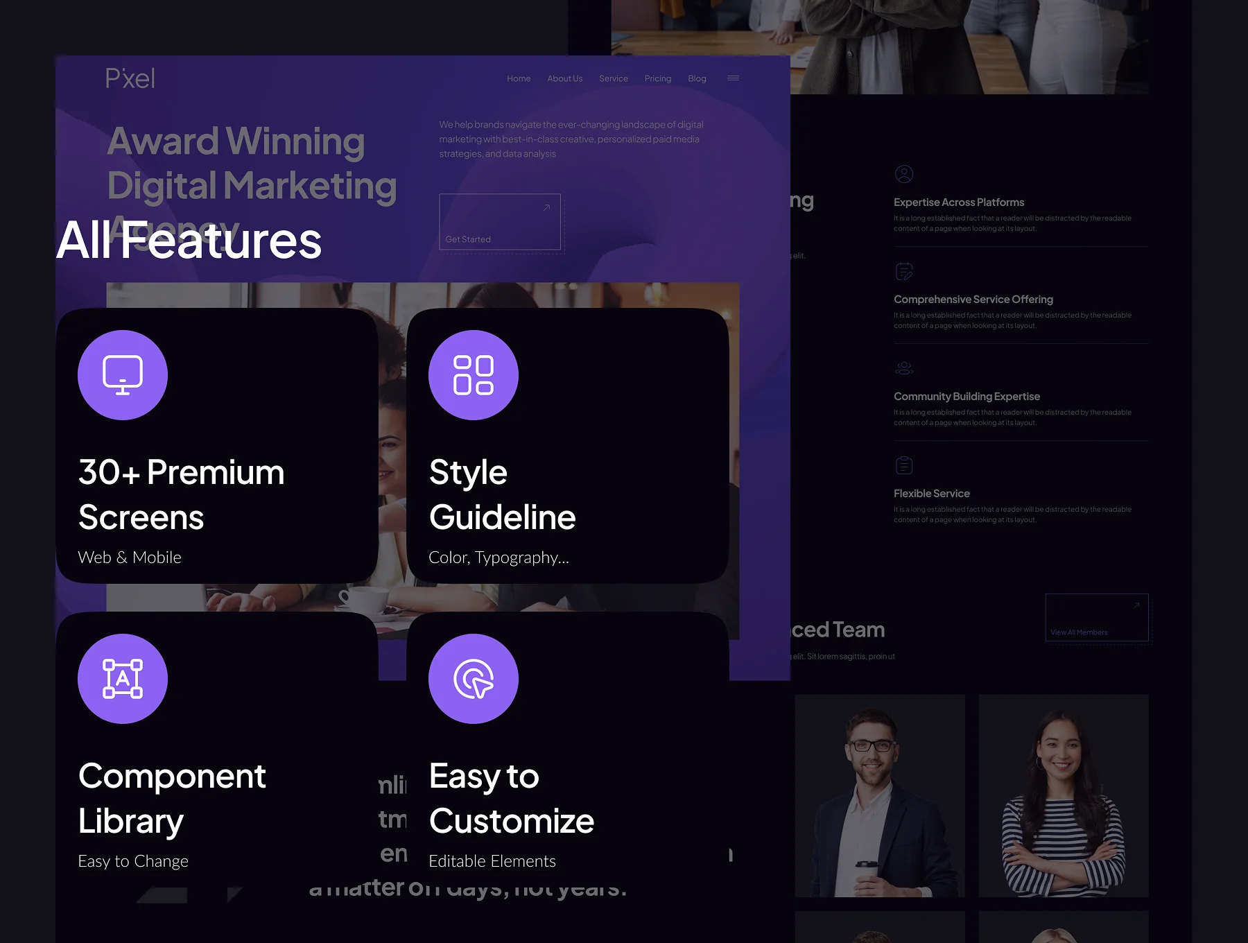 Pixel - Marketing Agency Website UI Kit 2