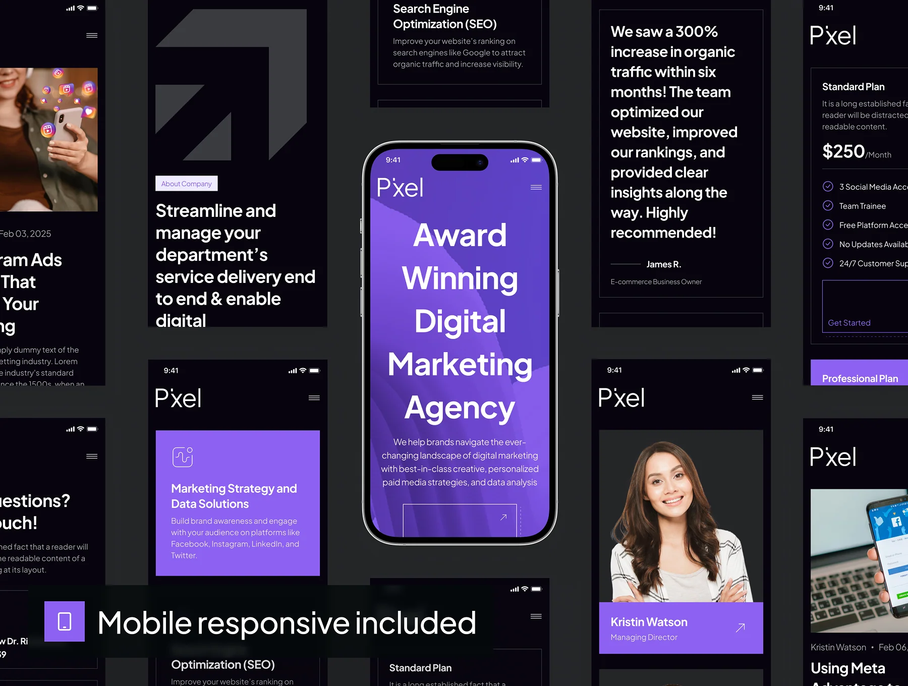 Pixel - Marketing Agency Website UI Kit 7