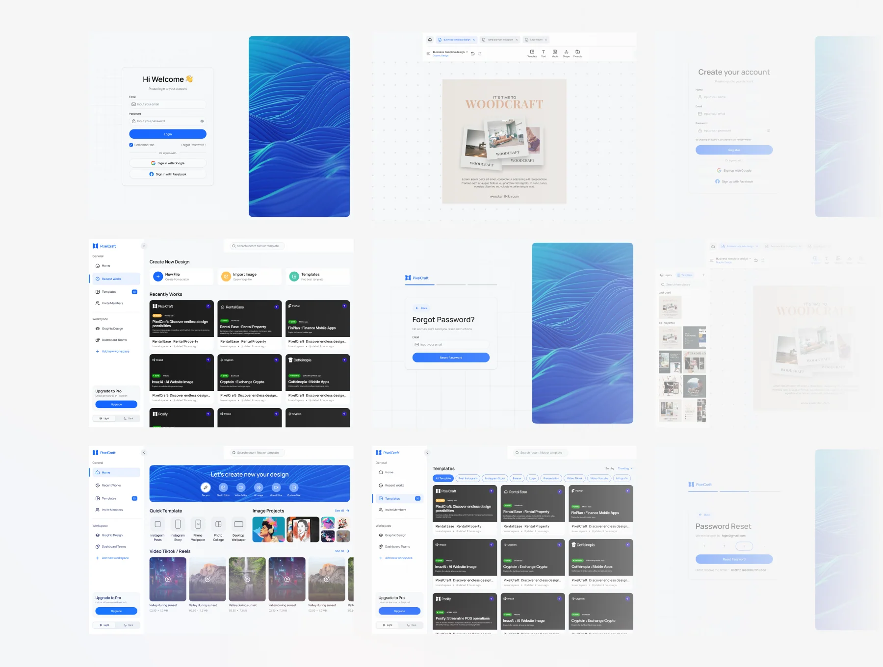 PixelCraft - Design Editor App UI KIT 6