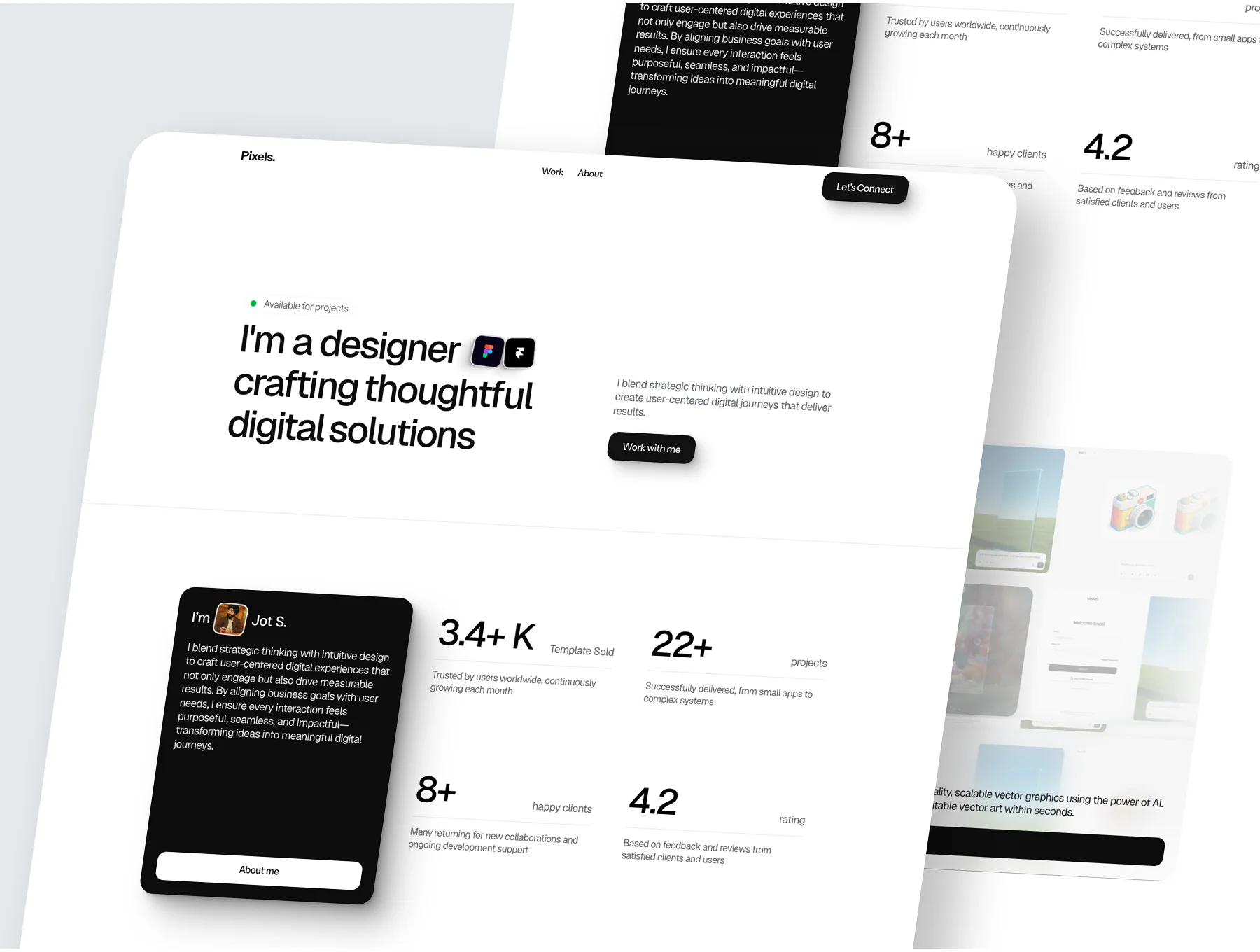Pixels - Portfolio Template 3