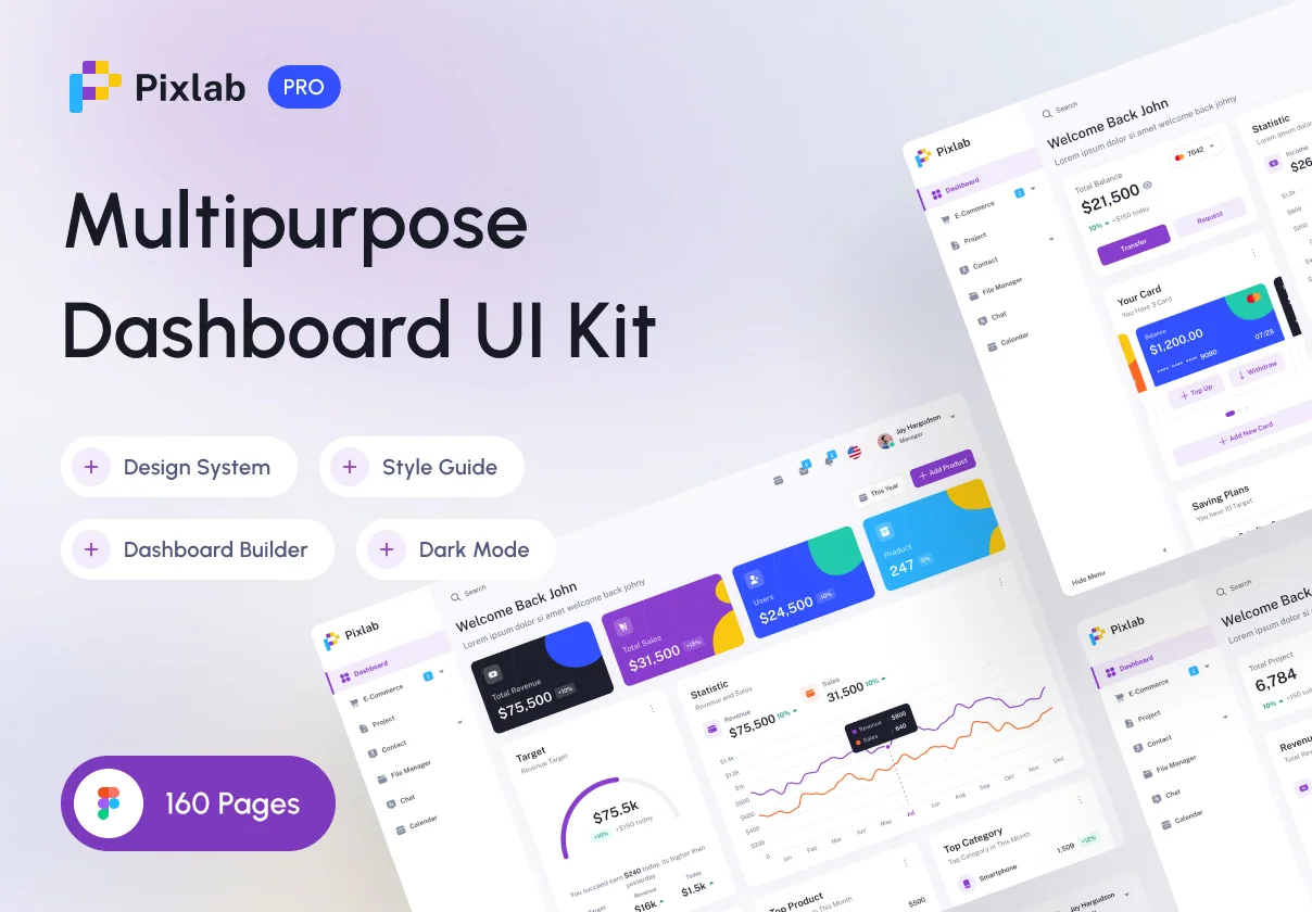 Pixlab Dashboard UI Kit