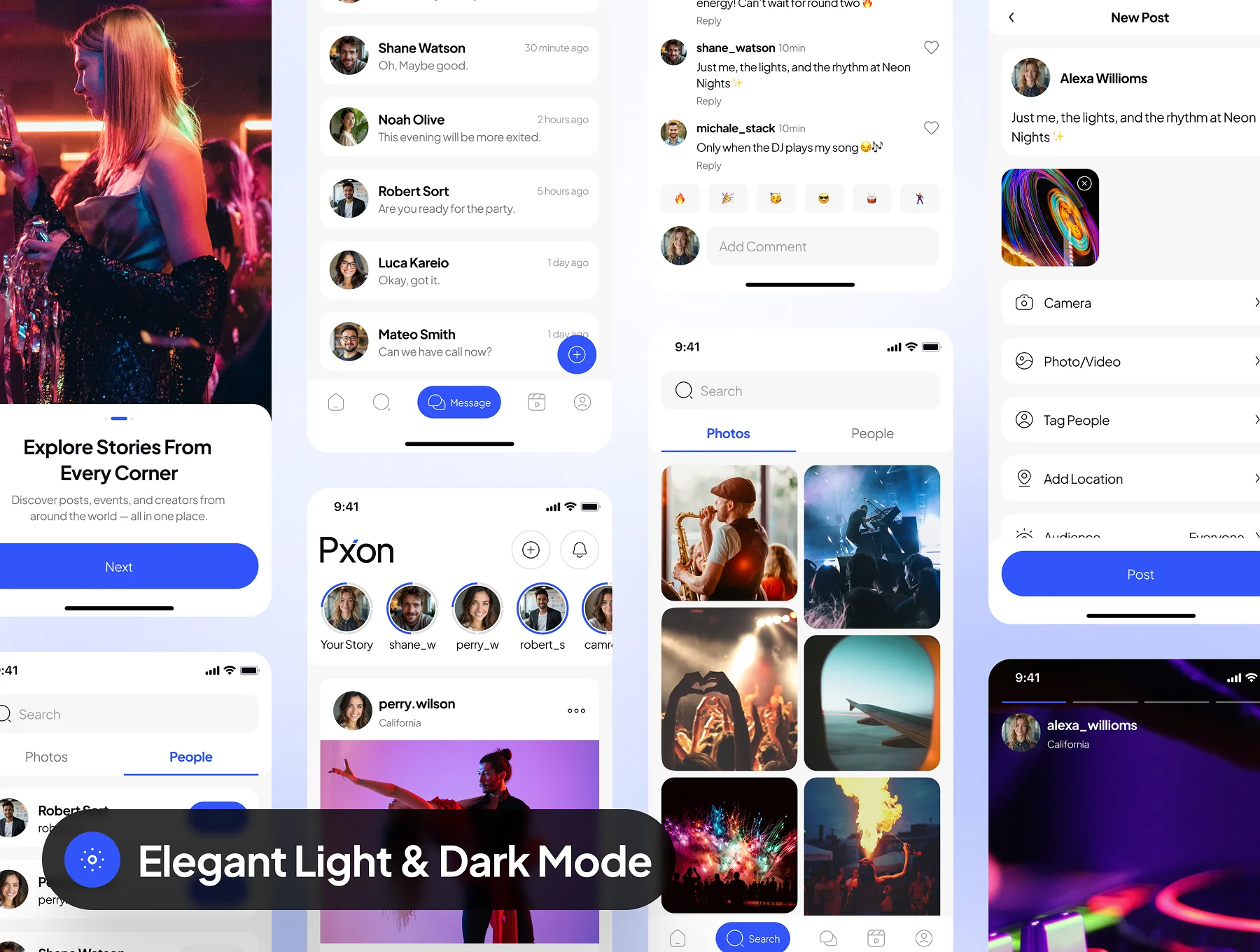 Pixon - Social Media App UI Kit- DIRID 7