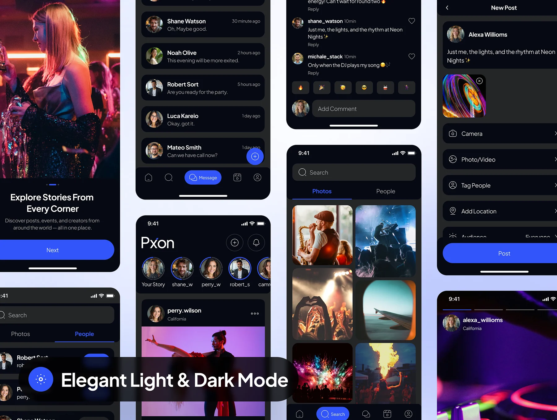 Pixon - Social Media App UI Kit- DIRID 8