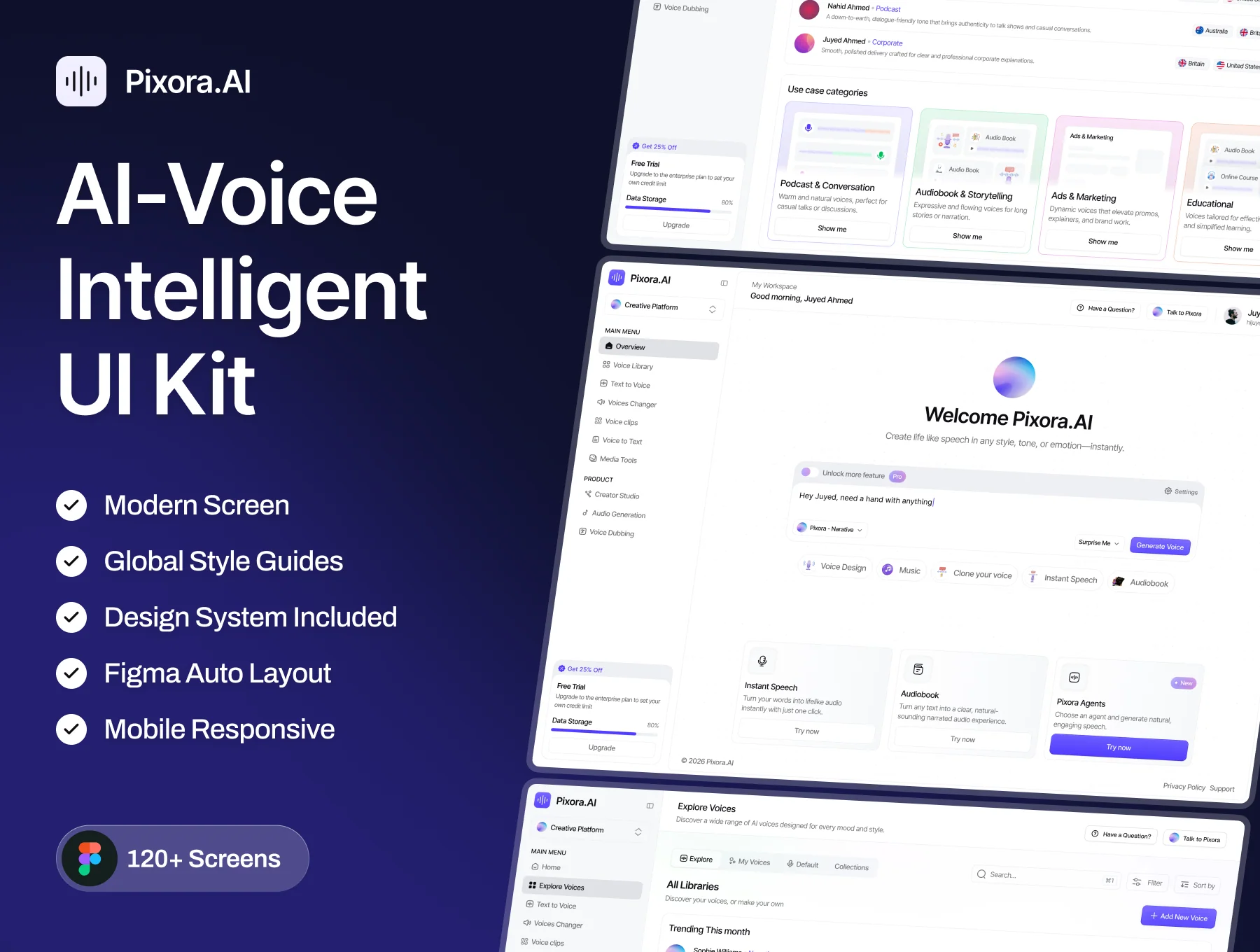 Pixora – AI-Voice Intelligent UI Kit for Voice Agents
