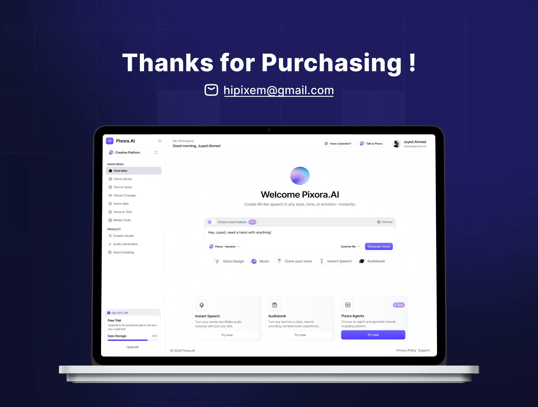Pixora – AI-Voice Intelligent UI Kit for Voice Agents 6