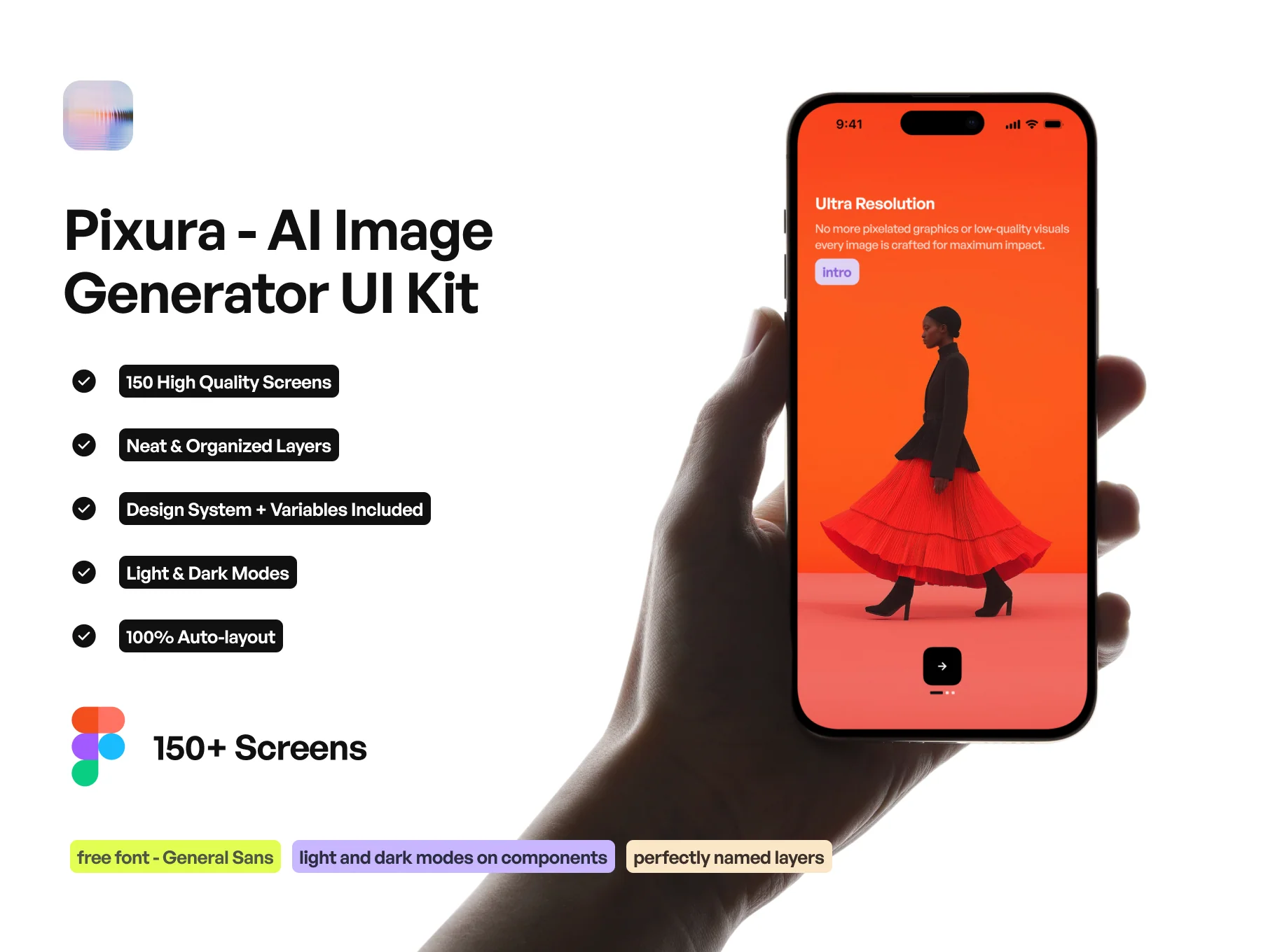 Pixura - AI Image Generator UI Kit