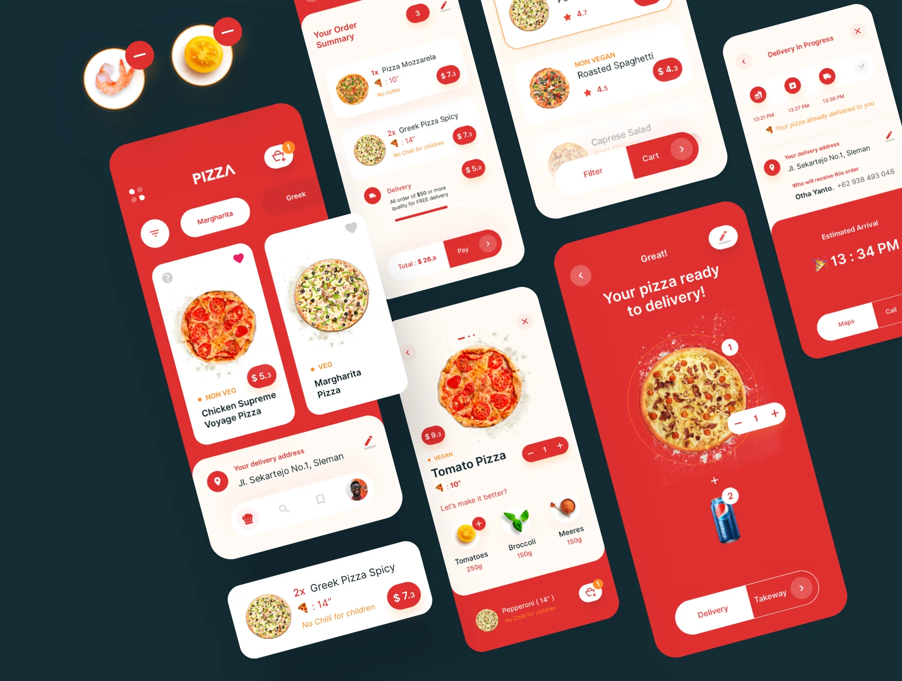 PIZZA App UI Kit 2