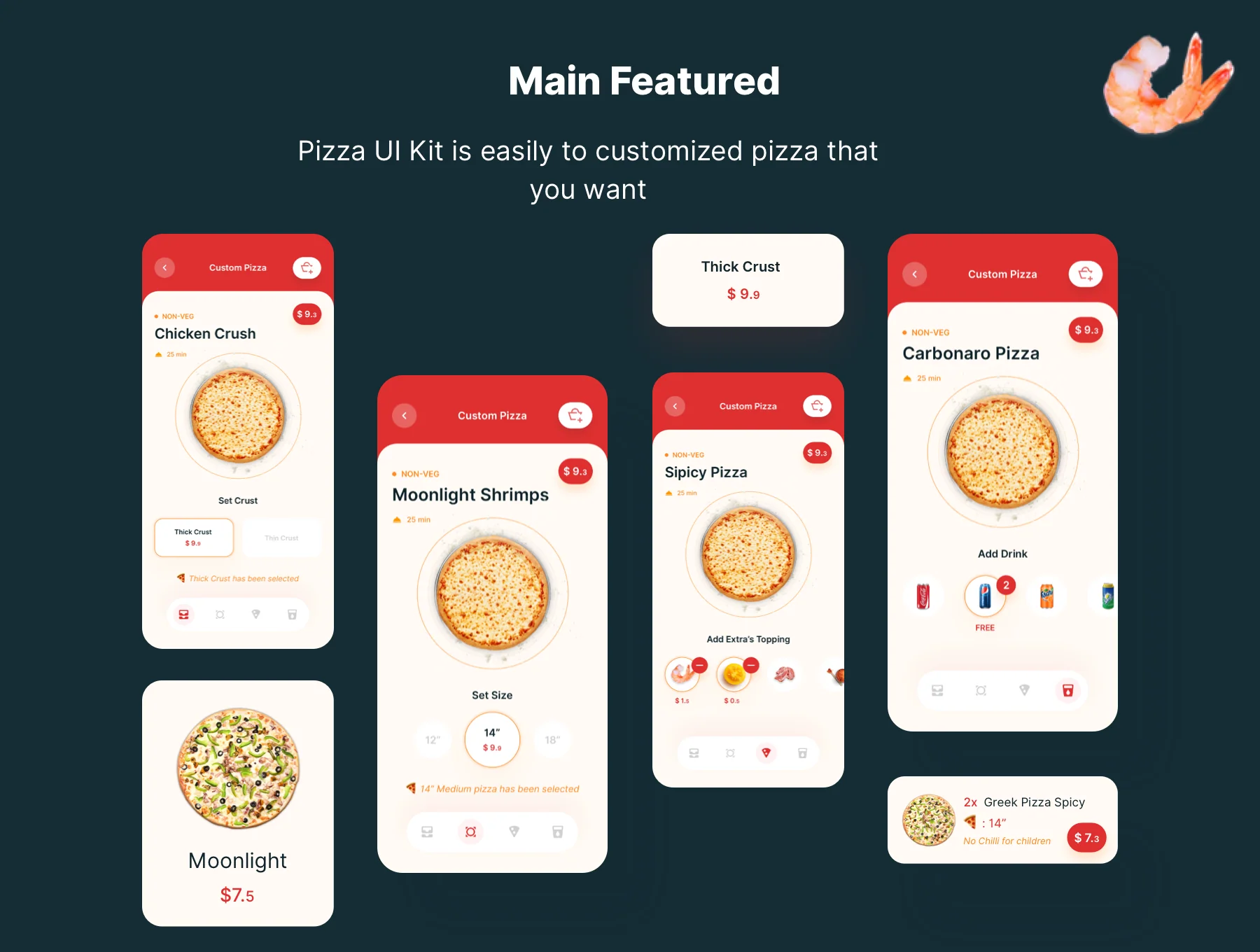 PIZZA App UI Kit 3