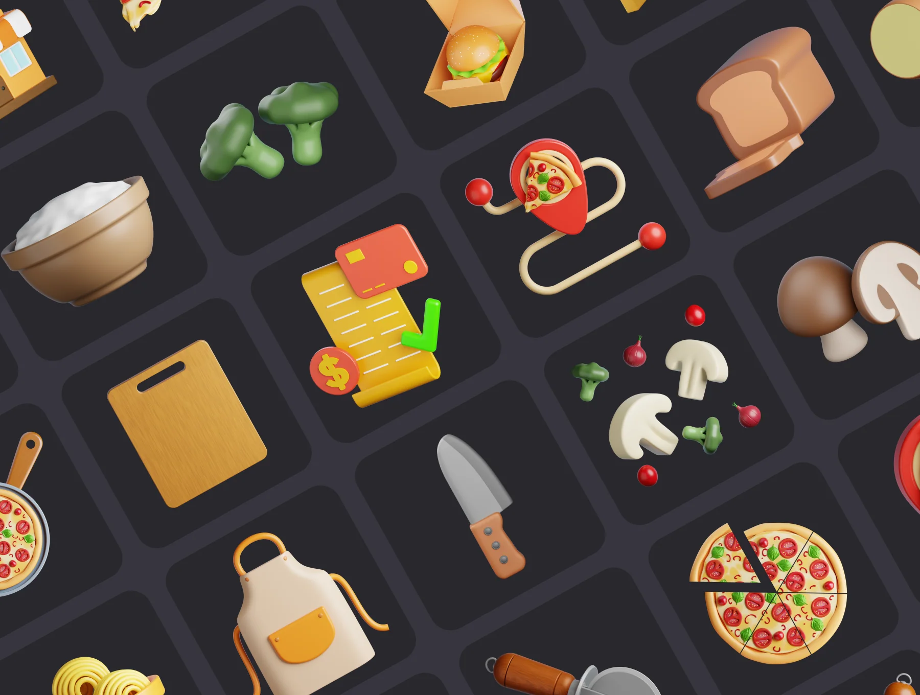PizzaCraft – 3D Pizza Icon Pack 9