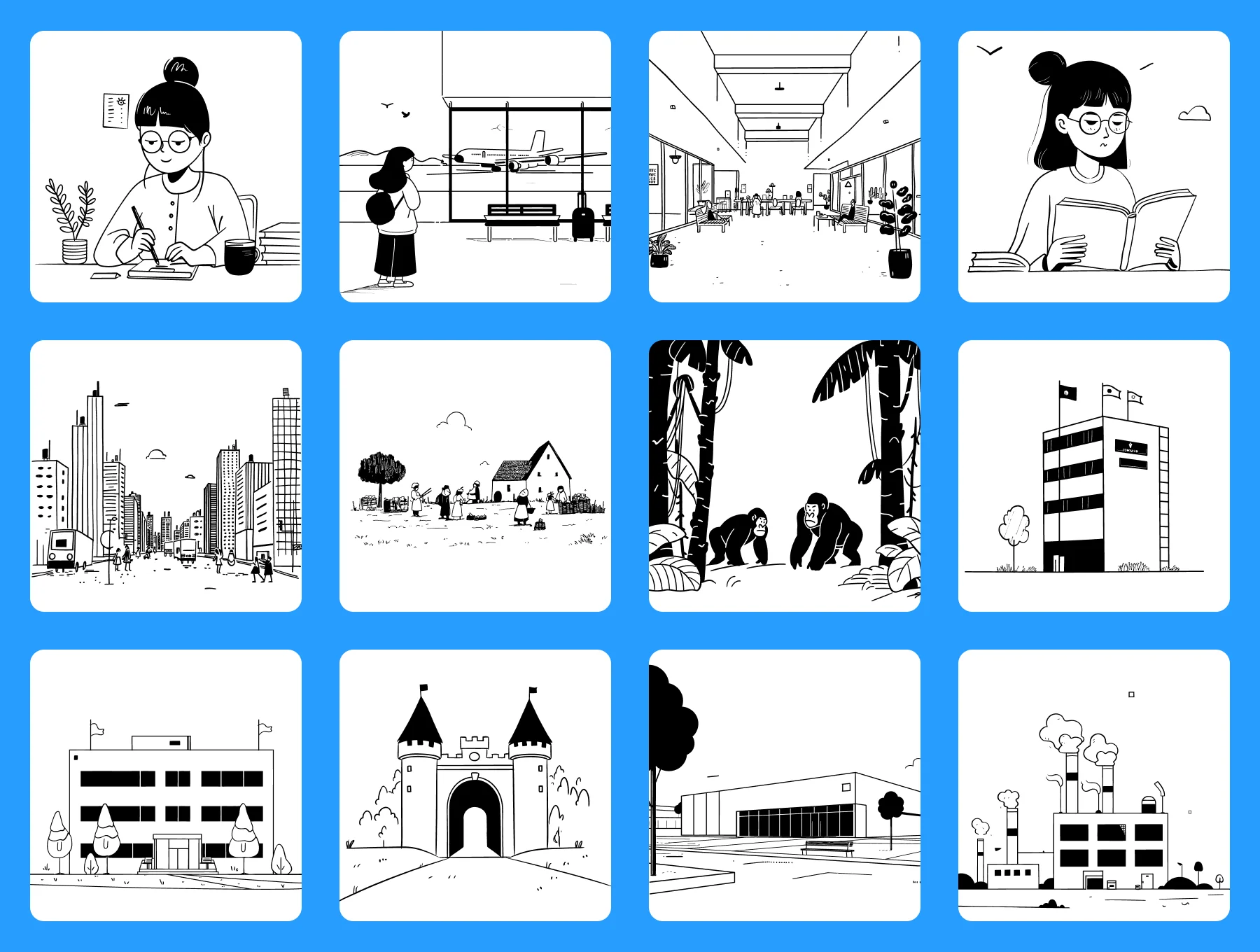 Places & Landmarks – Travel, City & Navigation Illustration Bundle 5