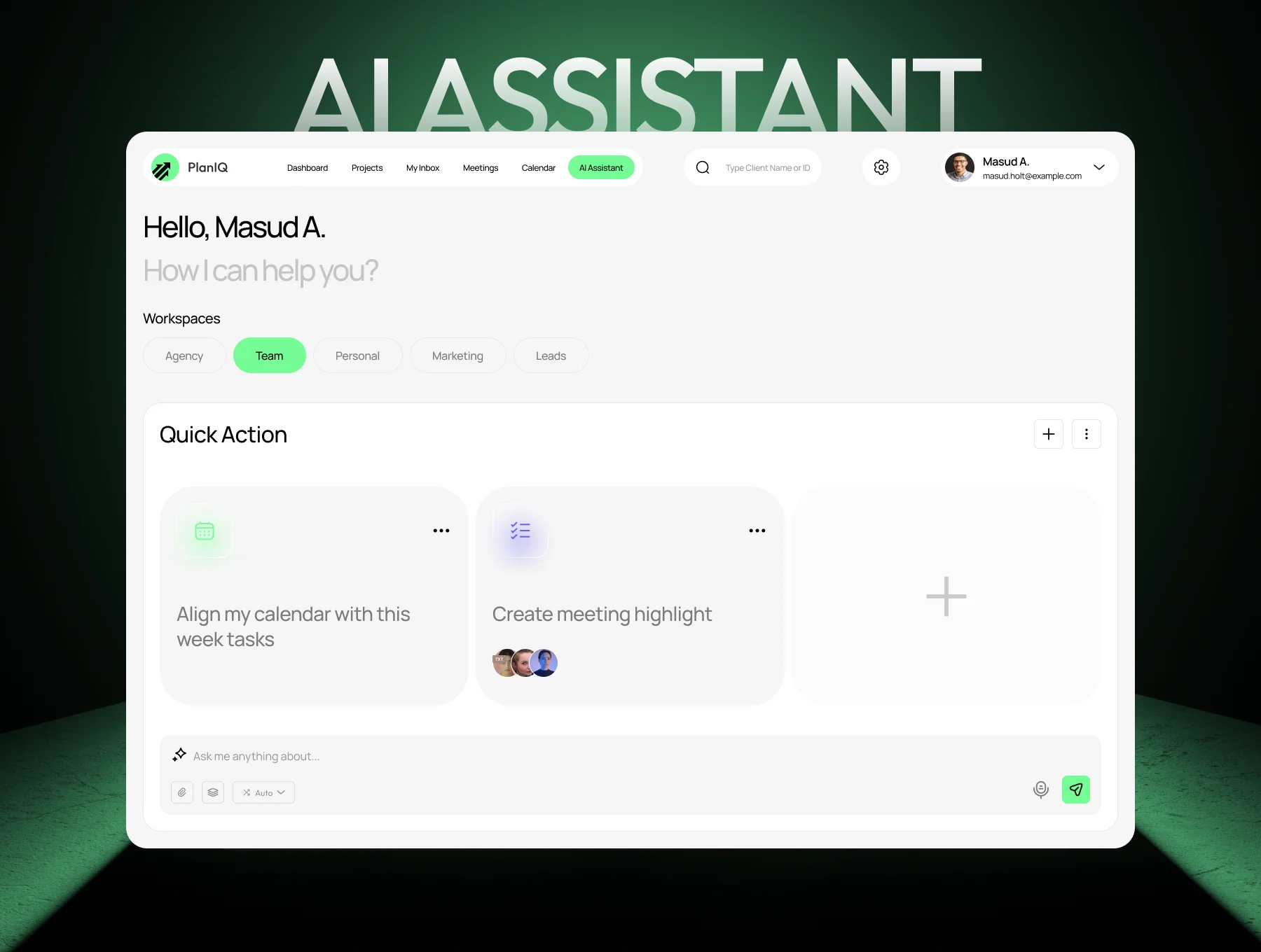 PlanIQ - AI Project Management Dashboard UI Kit v2 4