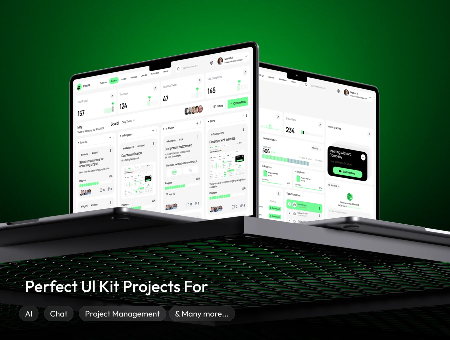 PlanIQ - AI SaaS Project Management Dashboard UI Kit 5