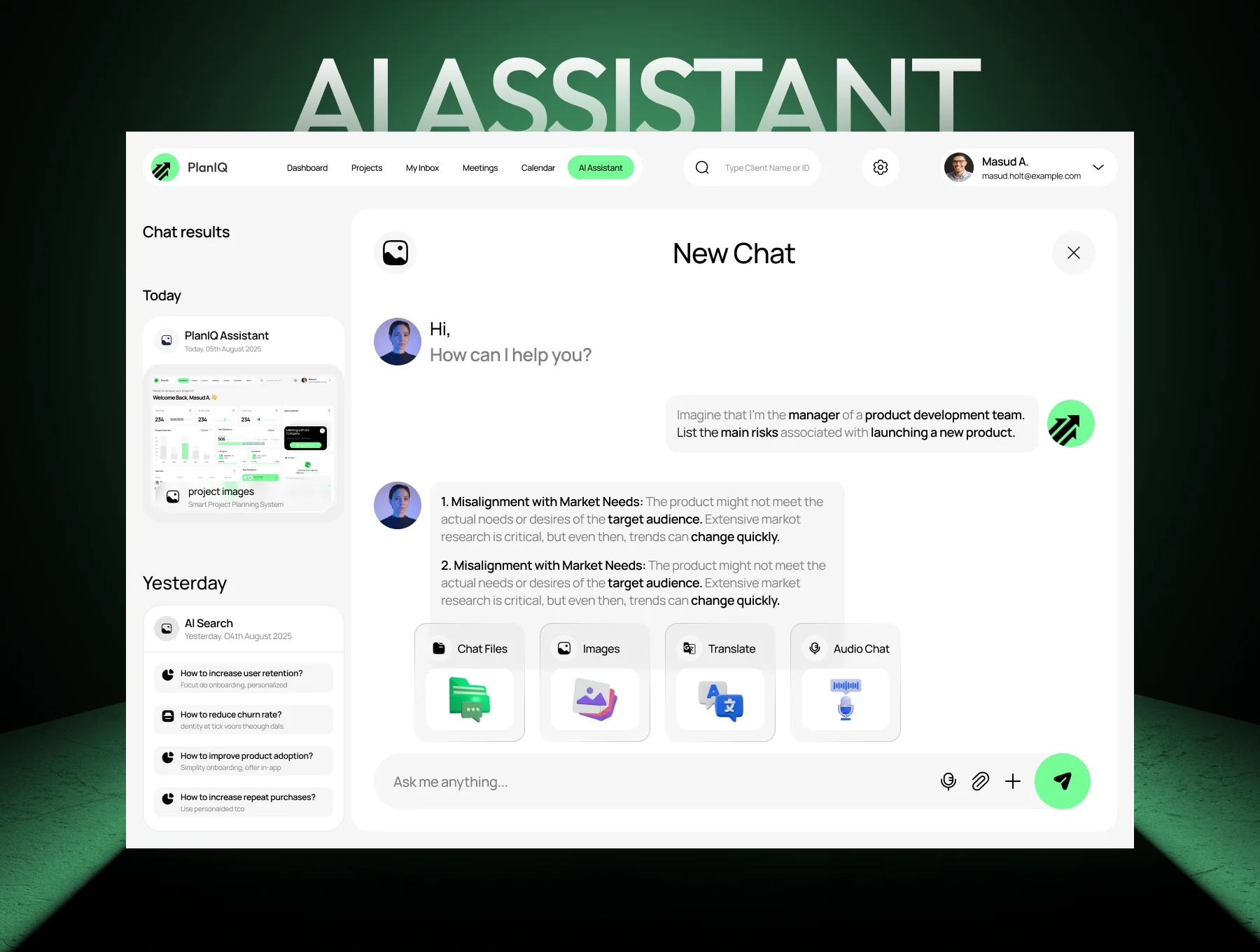 PlanIQ - AI SaaS Project Management Dashboard UI Kit 6