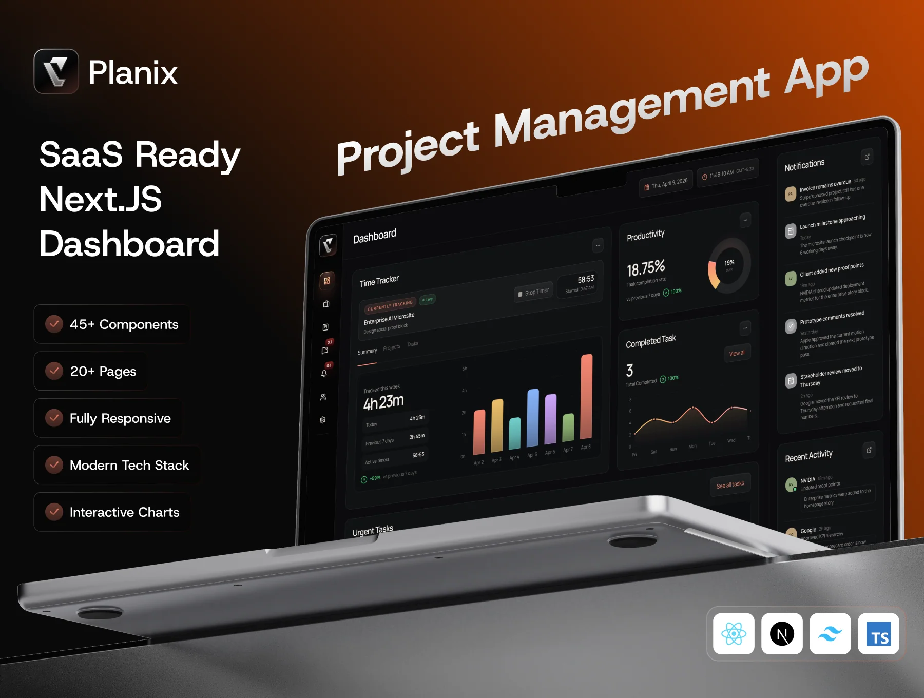 Planix: SaaS Project Management Dashboard