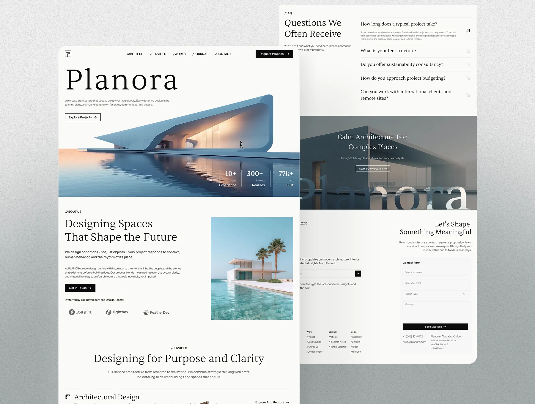 Planora - Architecture Landing Page