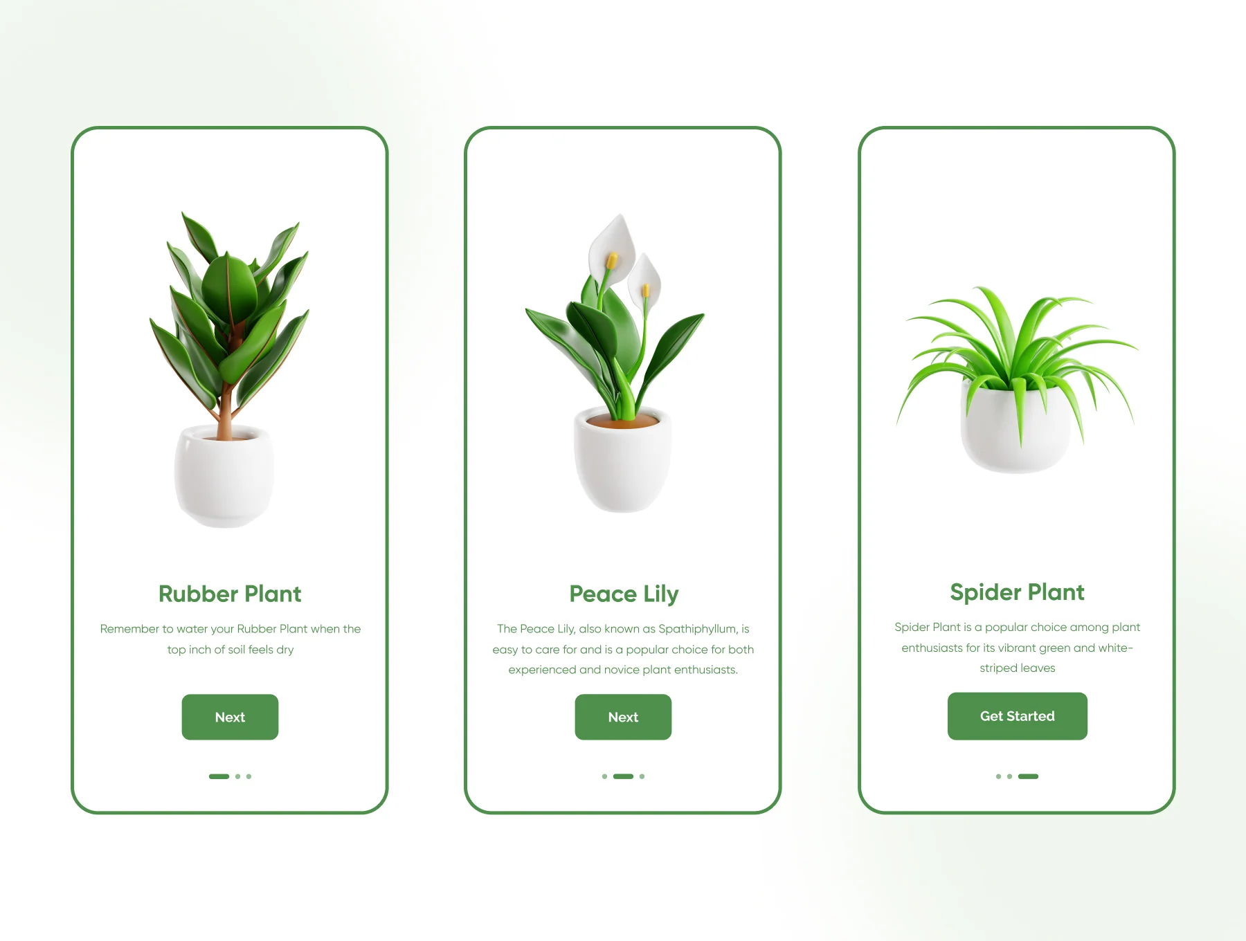 Plants 3D Icon Set 3