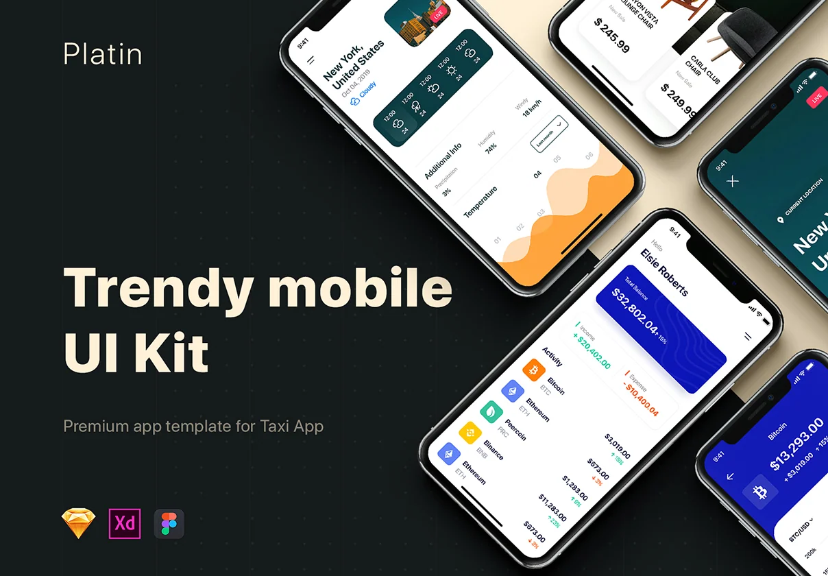 Platin mobile UI Kit