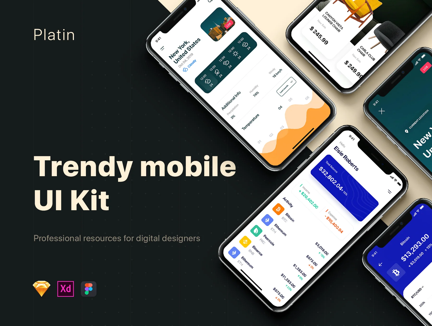 Platin mobile UI Kit