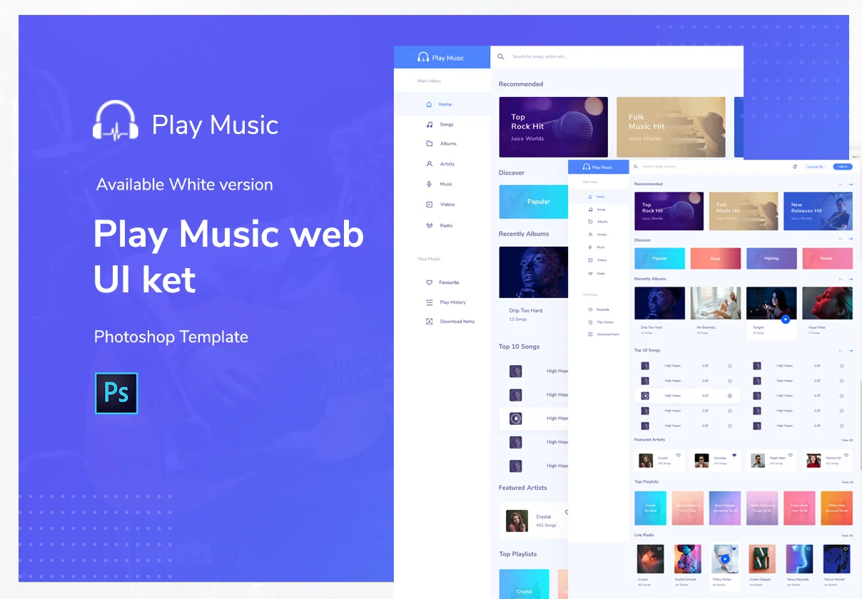 Play Music web Ui ket