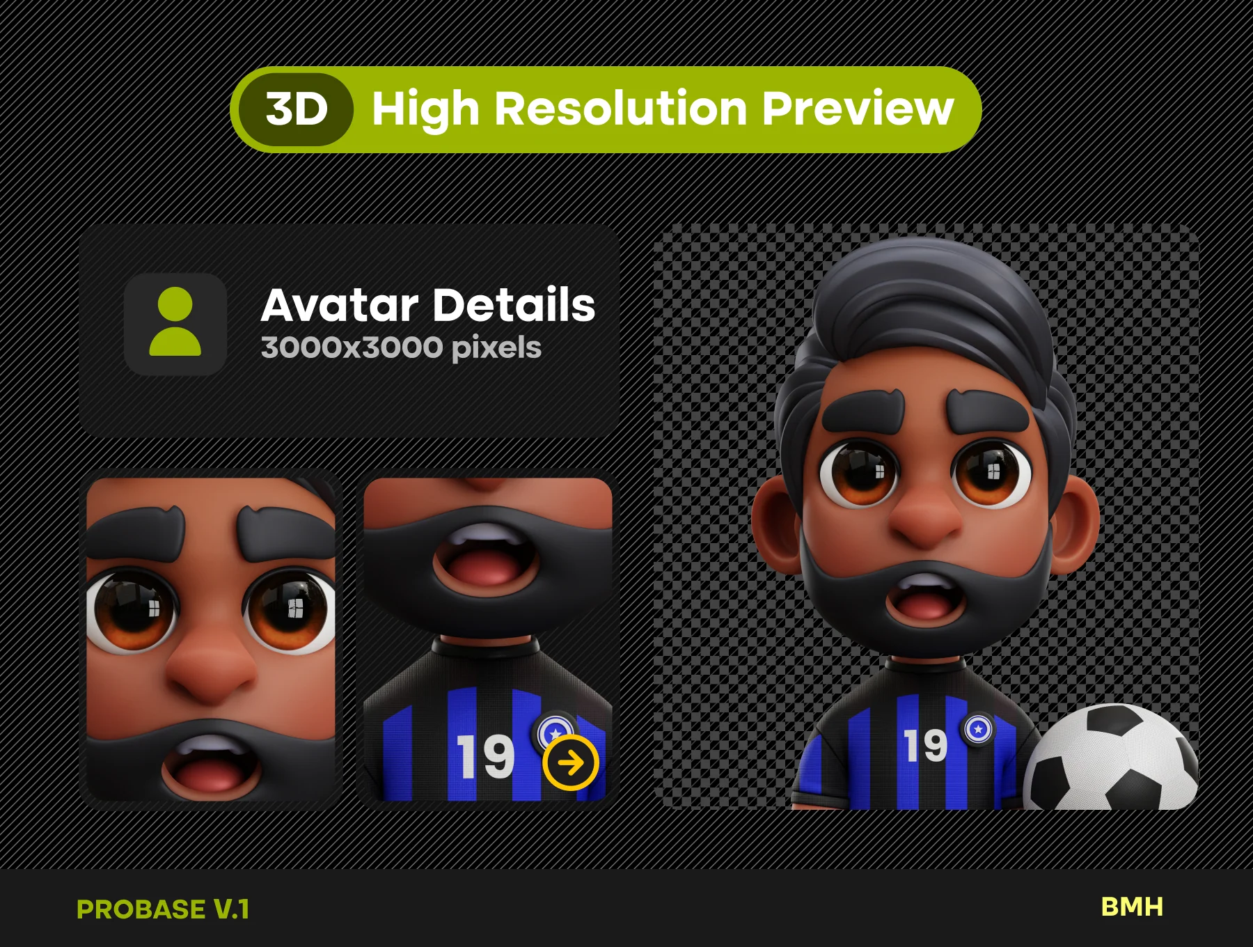 Football Player 3D Avatar Illustration 4
