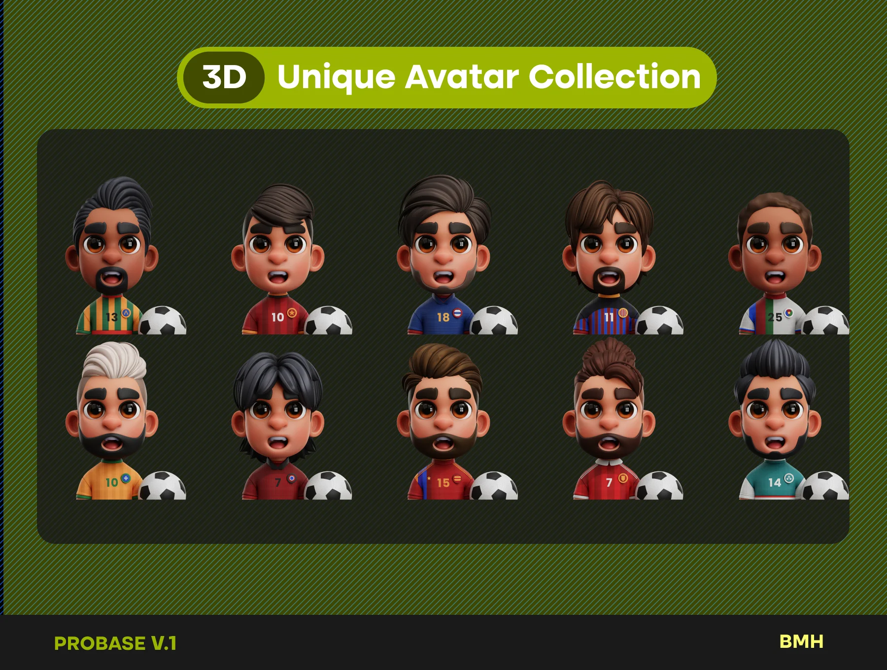 Football Player 3D Avatar Illustration 5