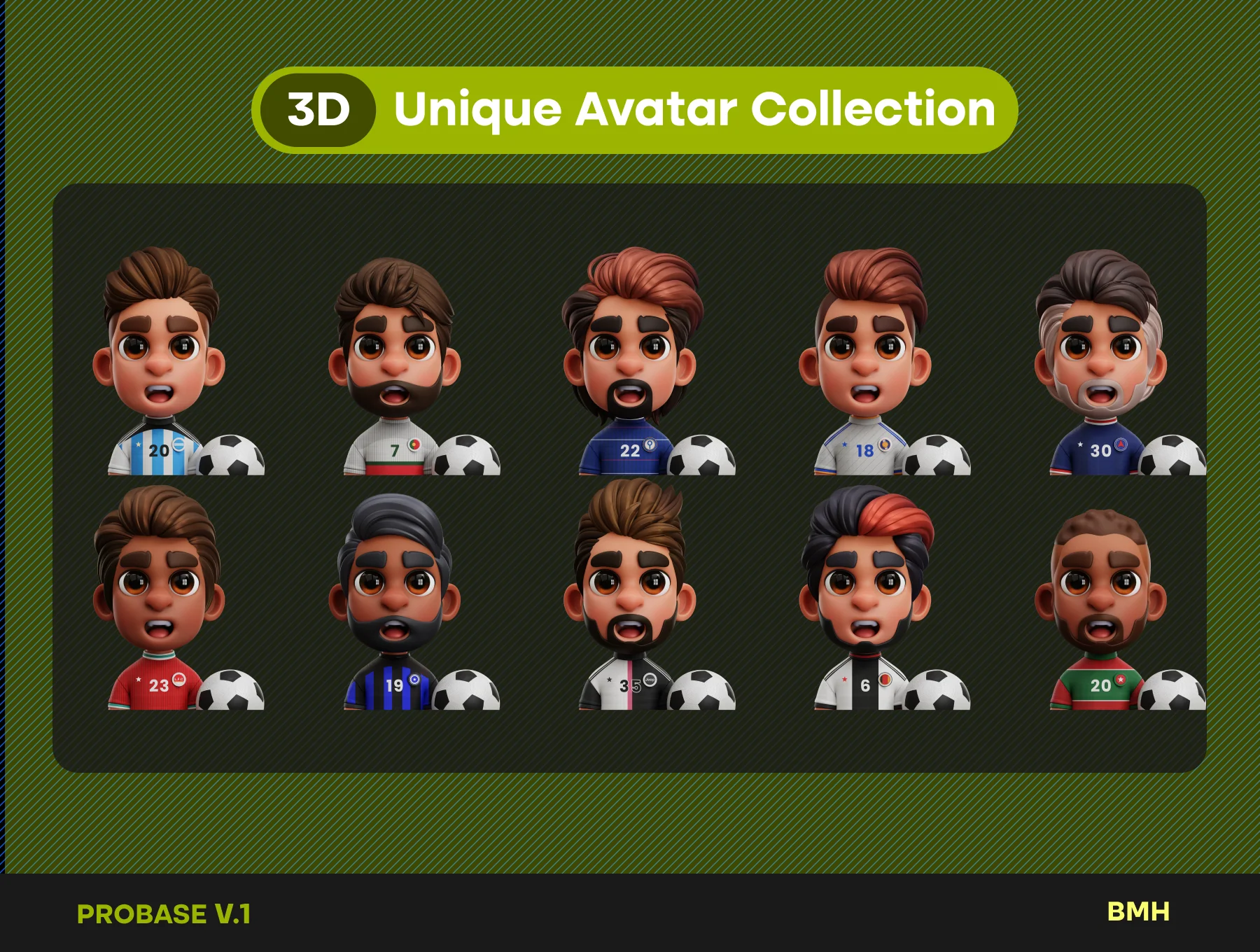 Football Player 3D Avatar Illustration 6