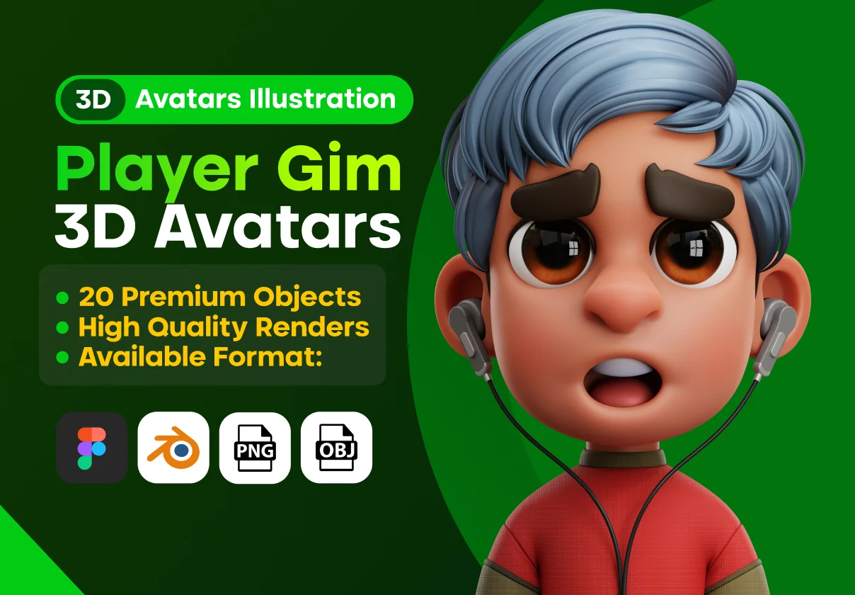Player Gim 3D Avatar Illustration