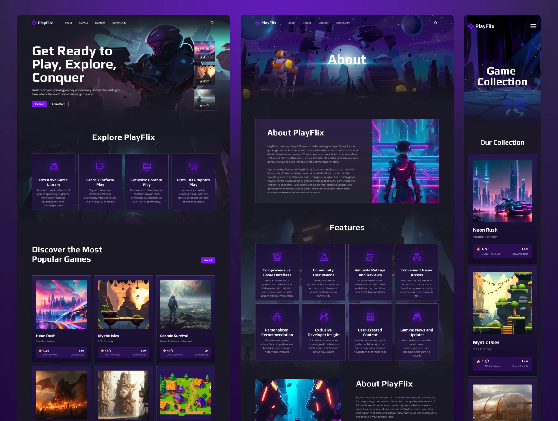PlayFlix - Game Directory Framer Template