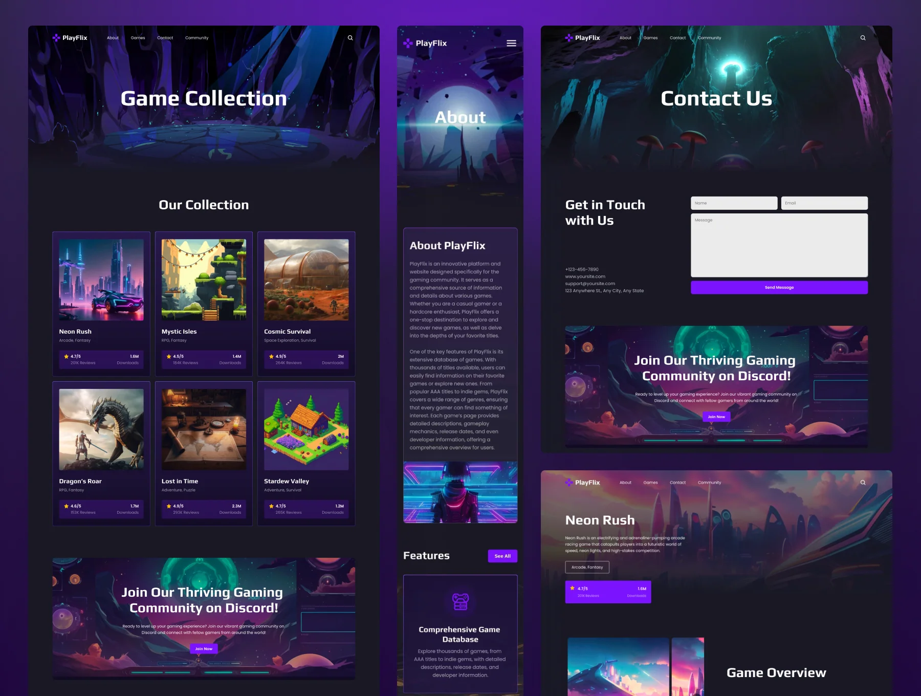 PlayFlix - Game Directory Framer Template 2