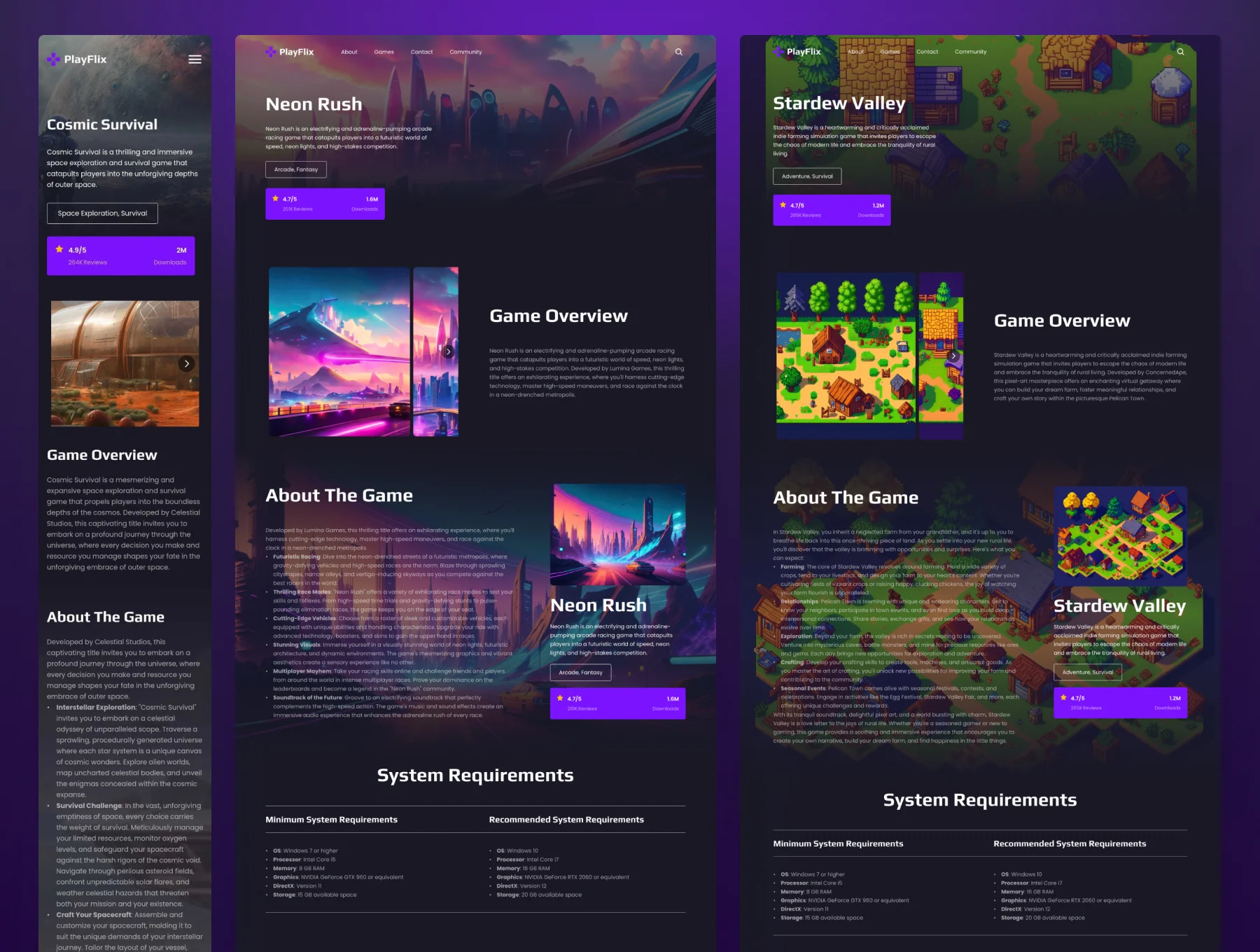 PlayFlix - Game Directory Framer Template 3
