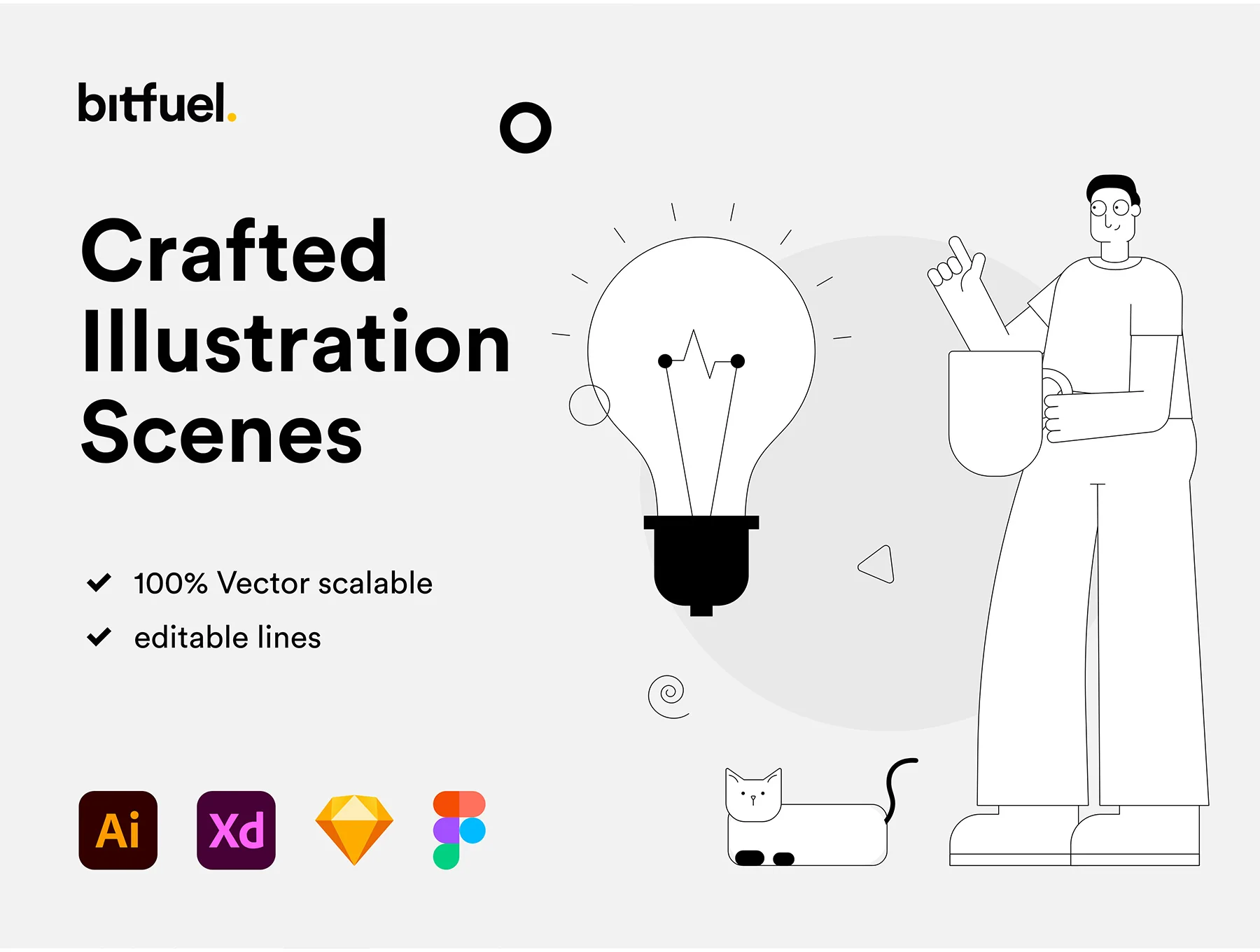 Playful Line Illustration Pack