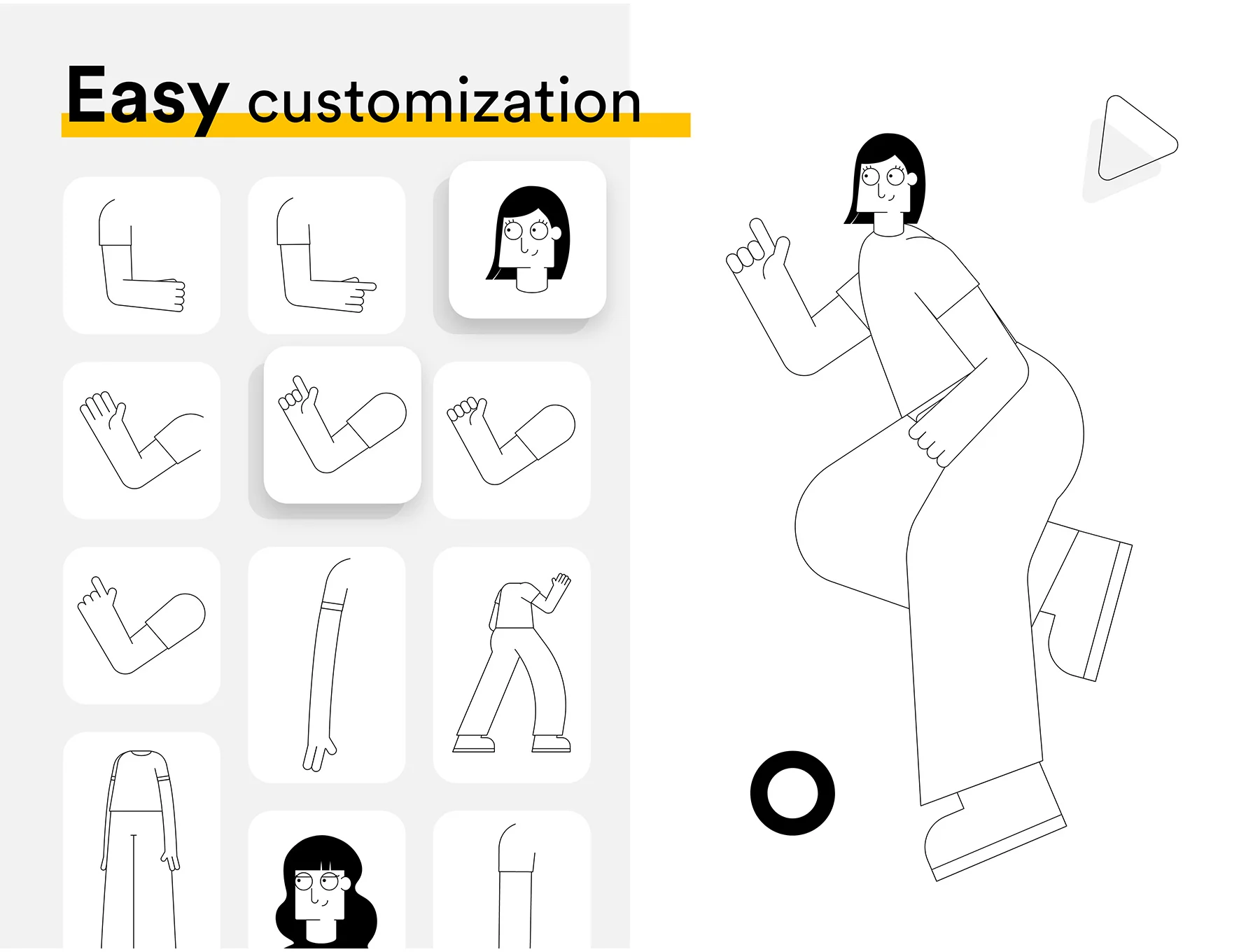 Playful Line Illustration Pack 3