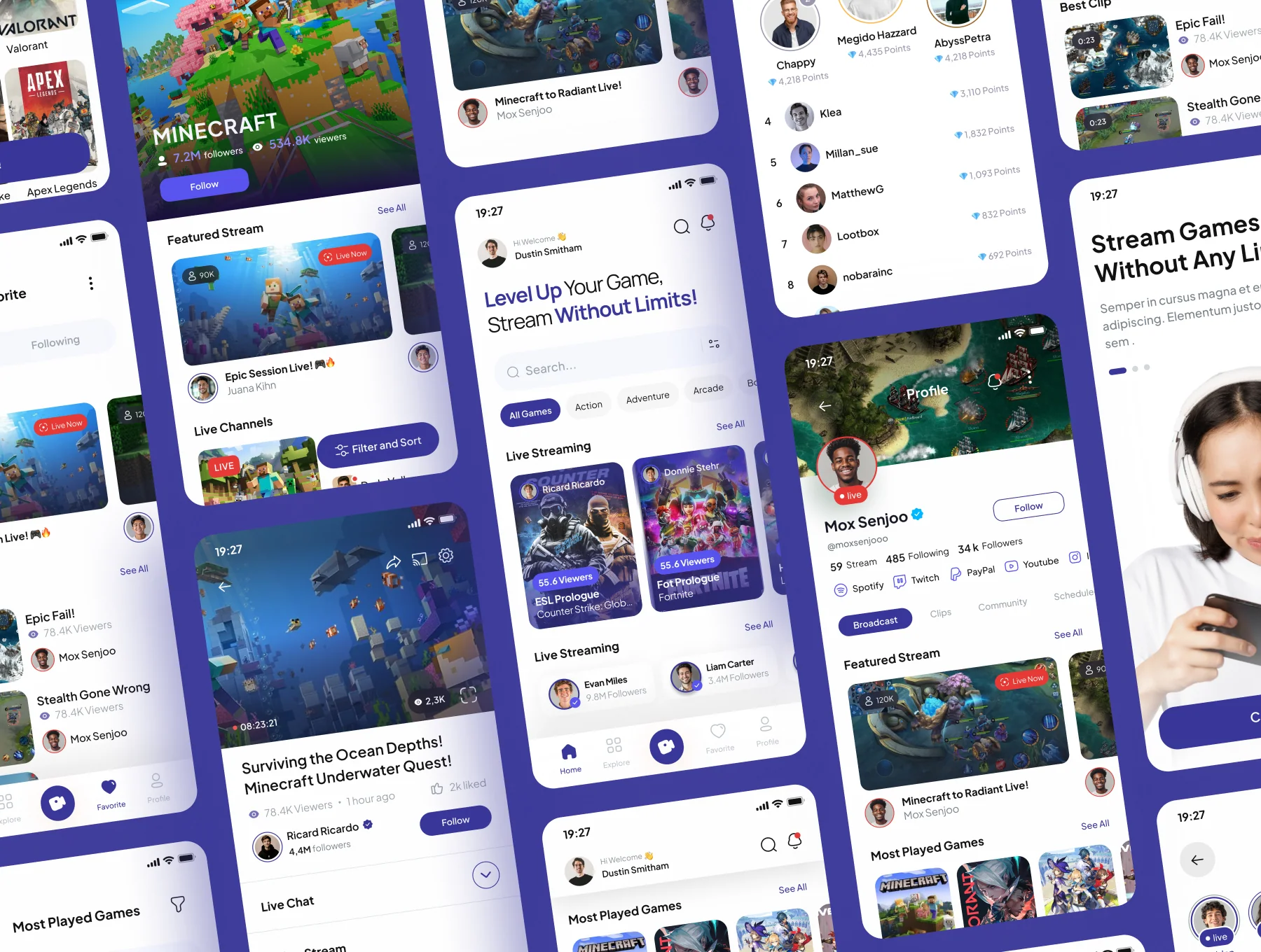 PlayHub - Live Streaming Game Mobile App UI Kits 5