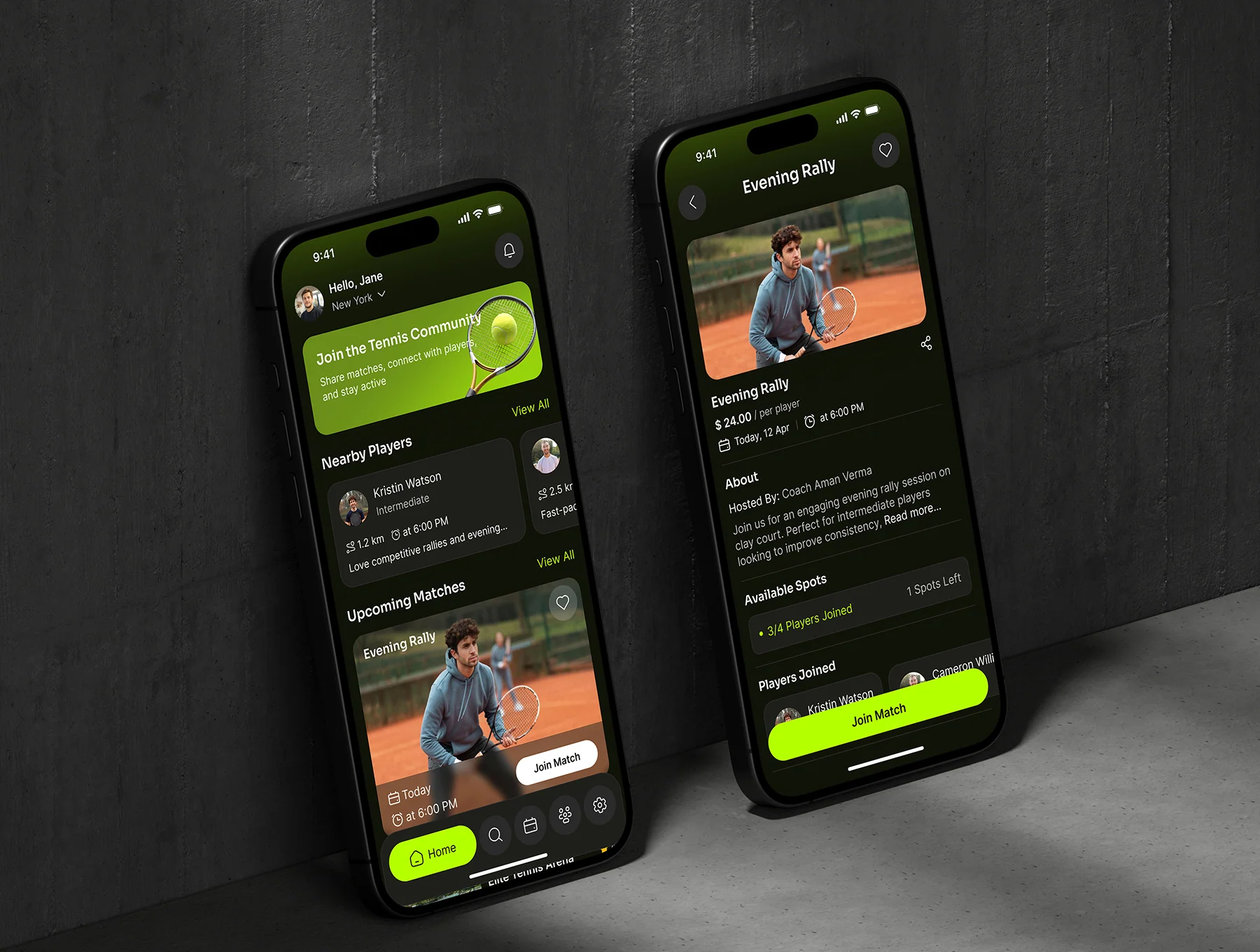 Playzen – Tennis Players Community App UI Kit 7