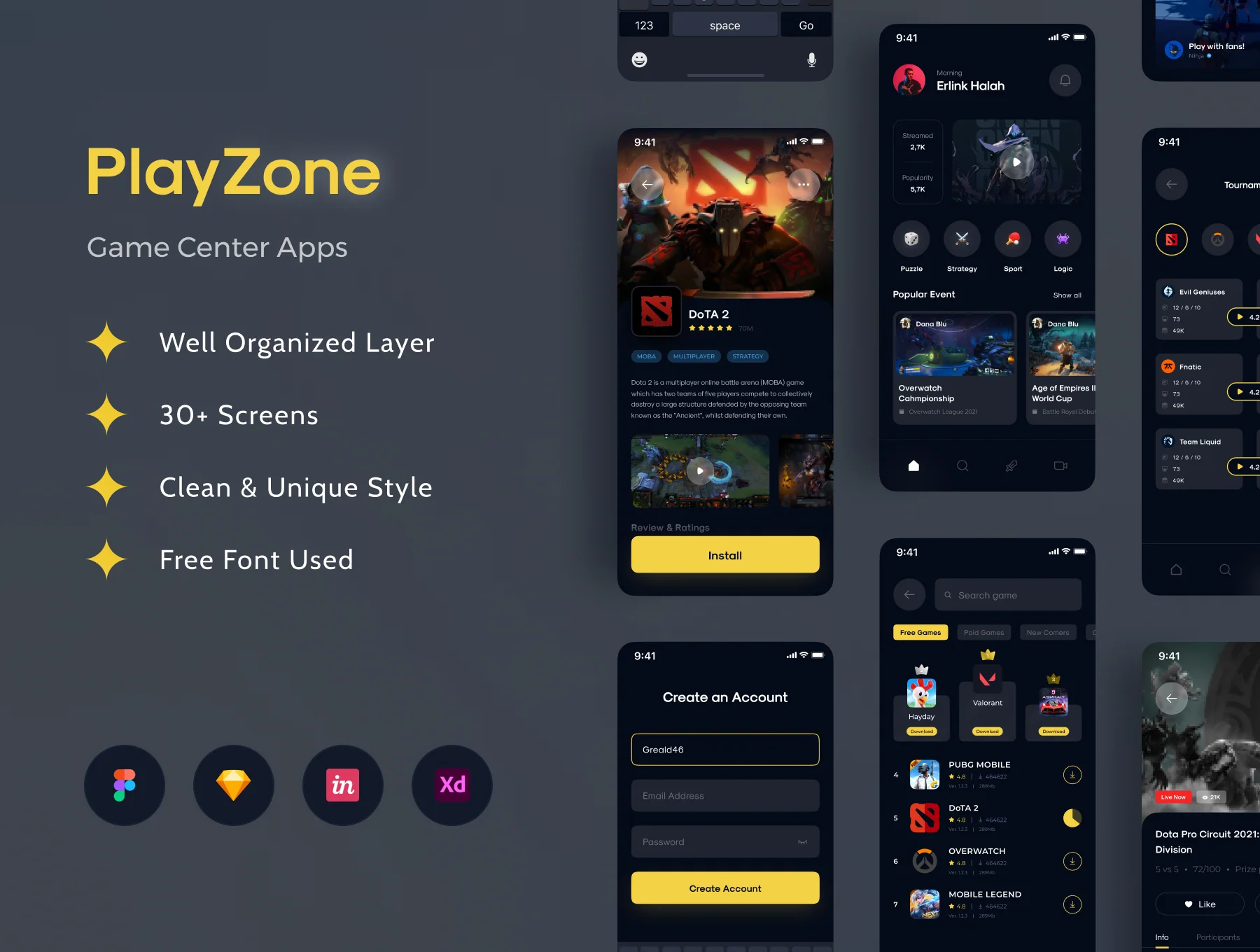 PlayZone - Game Center Apps UI KIT