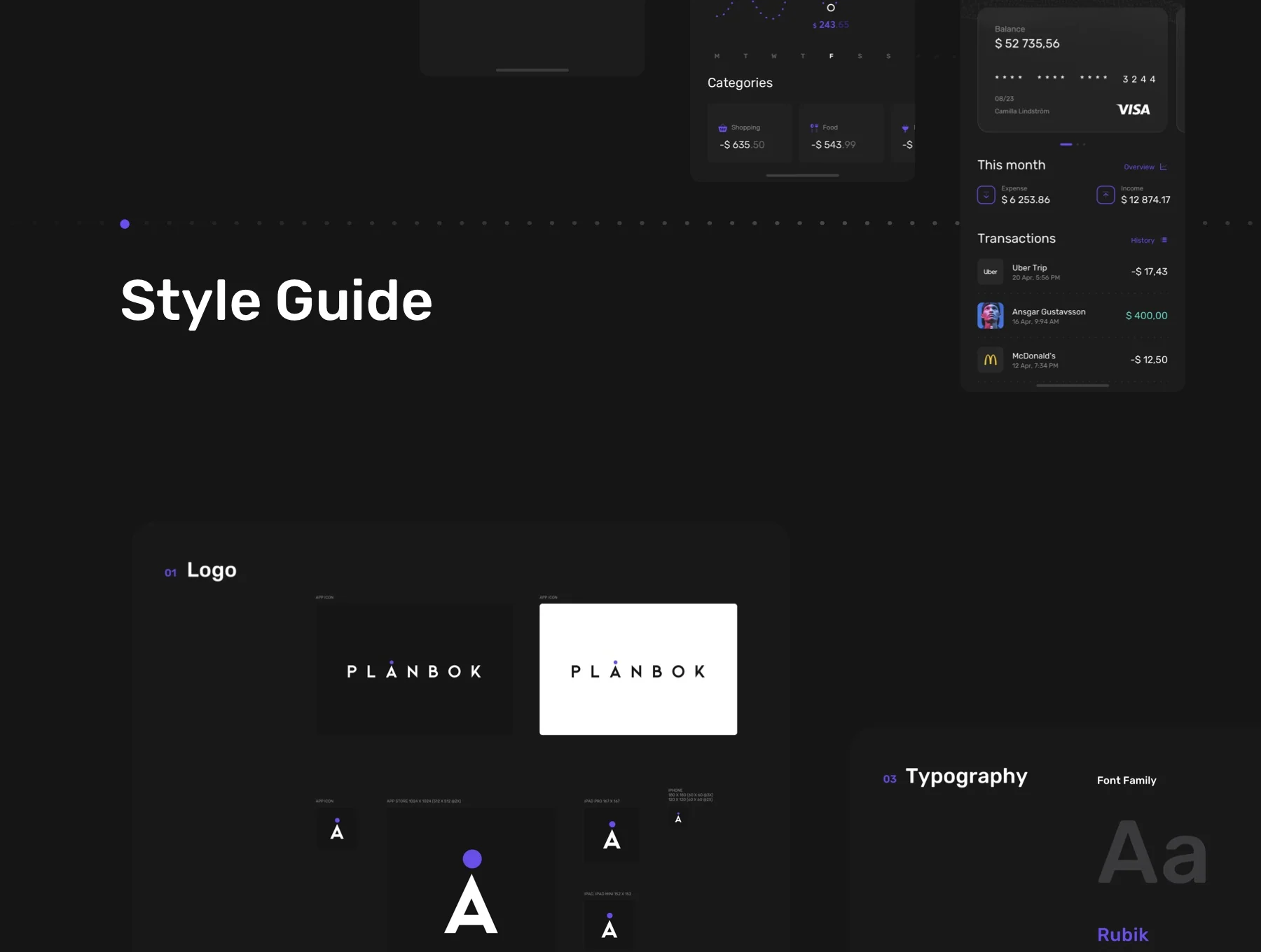 Plånbok Wallet App UI Kit 3
