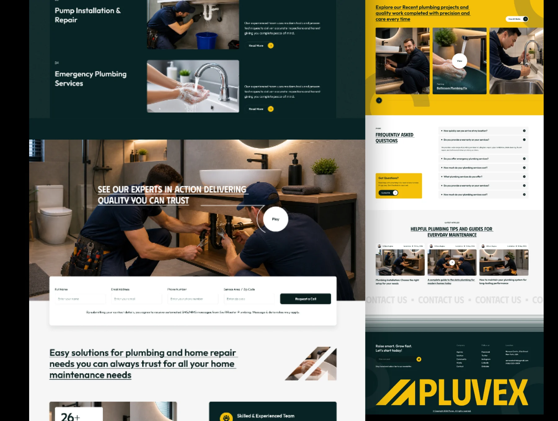 Pluvex – Plumber & Repair Service Figma Template 3