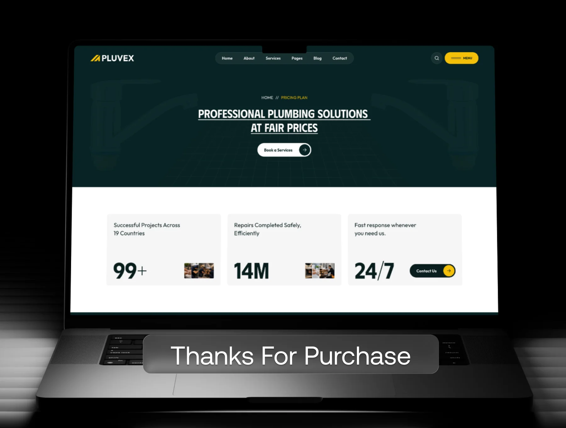 Pluvex – Plumber & Repair Service Figma Template 6