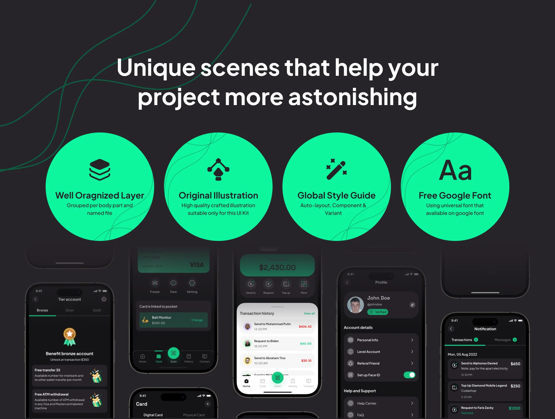 PocketPal - E Wallet App UI Kit 2