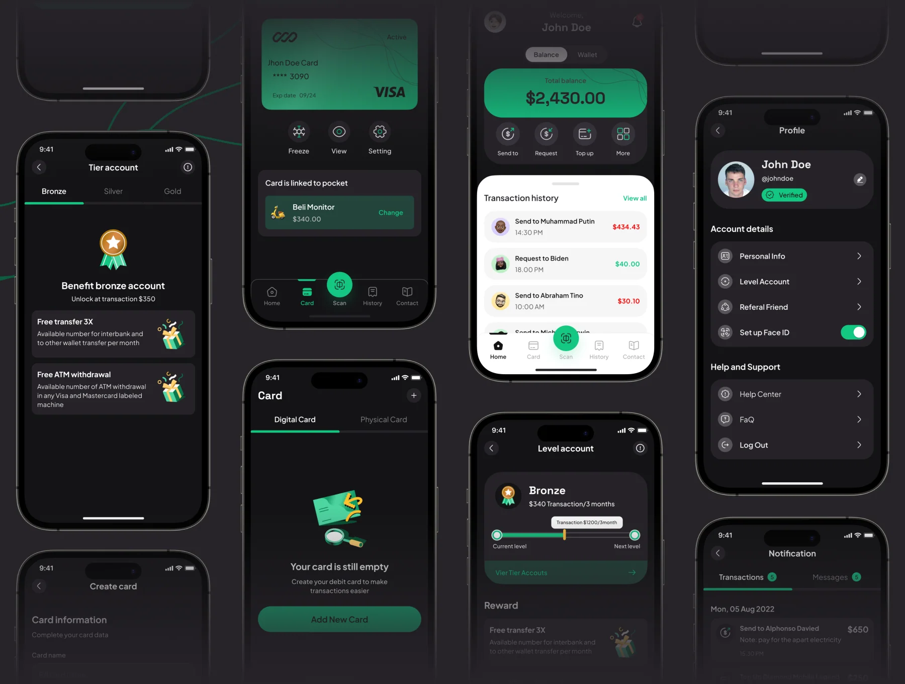 PocketPal - E Wallet App UI Kit 3