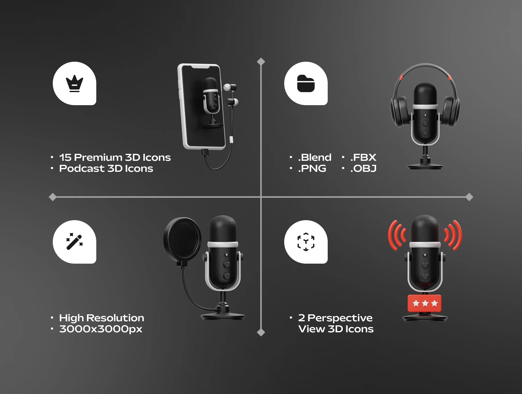 Podcast 3D Icon 2