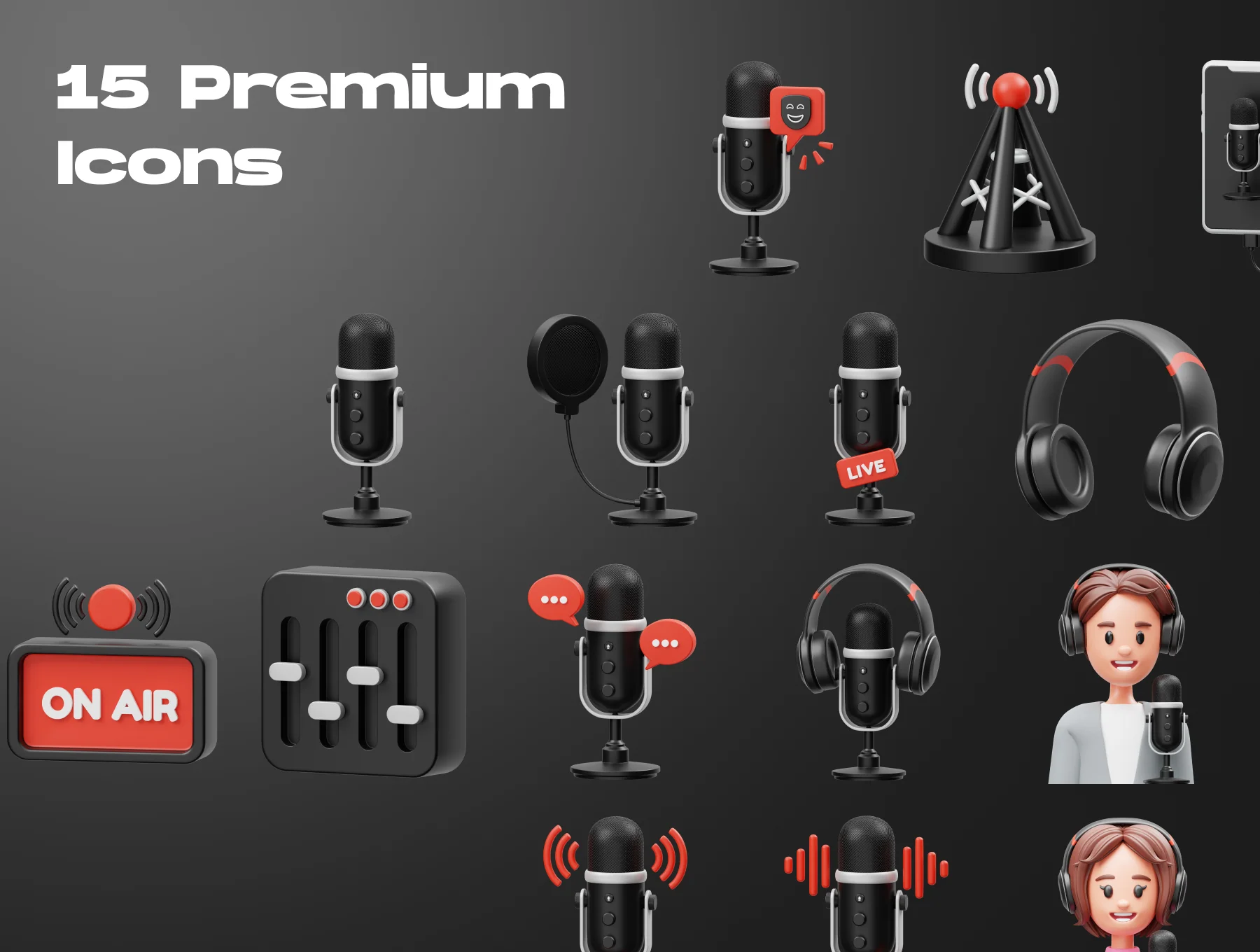 Podcast 3D Icon 5